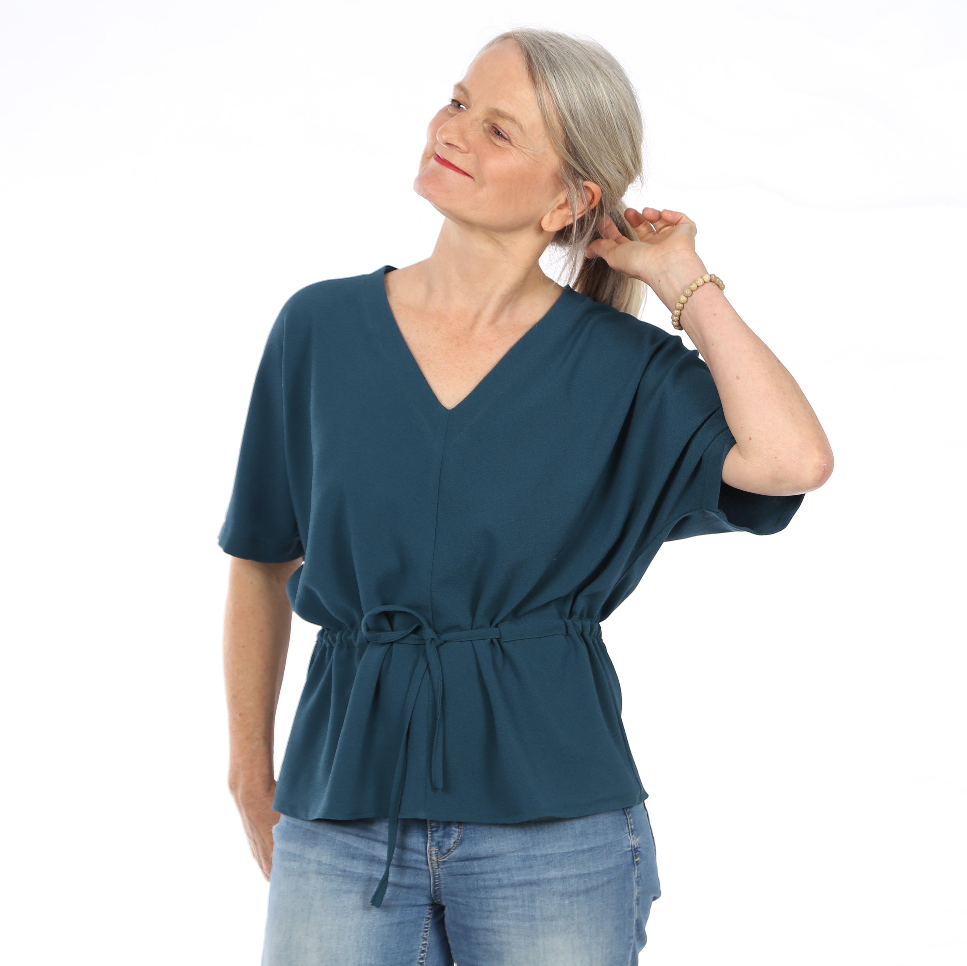 Schnittmuster FRAU YUUKA – Bluse mit Gürtelbändchen, STUDIO SCHNITTREIF