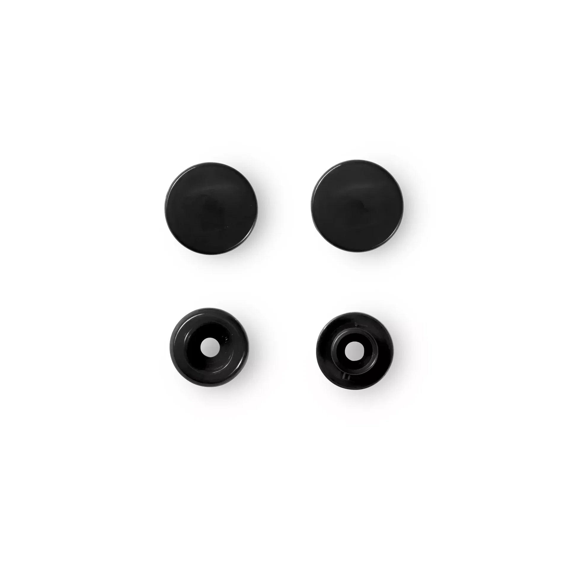 PRYM Nähfrei-Druckknöpfe "Color Snaps" rund 12,4mm schwarz  393105 – offizielles Prym Produktfoto