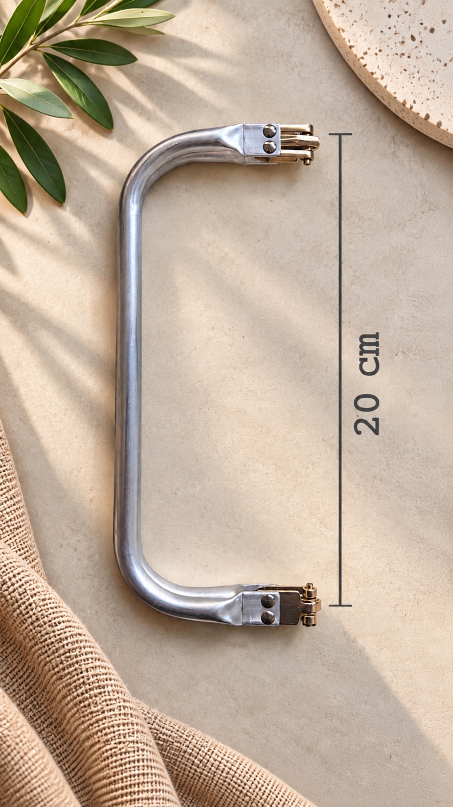 Schnappverschluss Alu 20 cm – Federverschluss aus Aluminium für Taschen