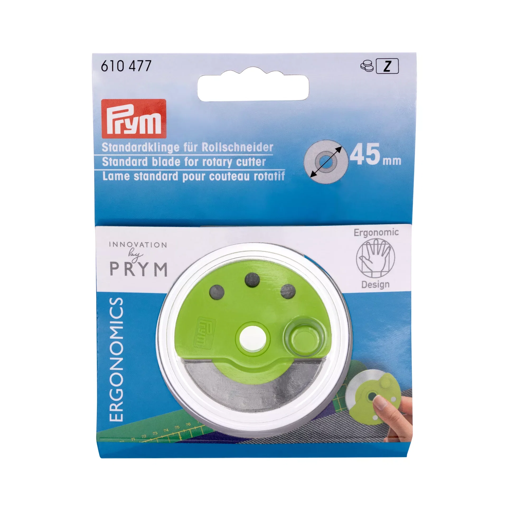 PRYM Ersatzklinge für Rollschneider Standard 45mm 610477 – offizielles Prym Produktfoto