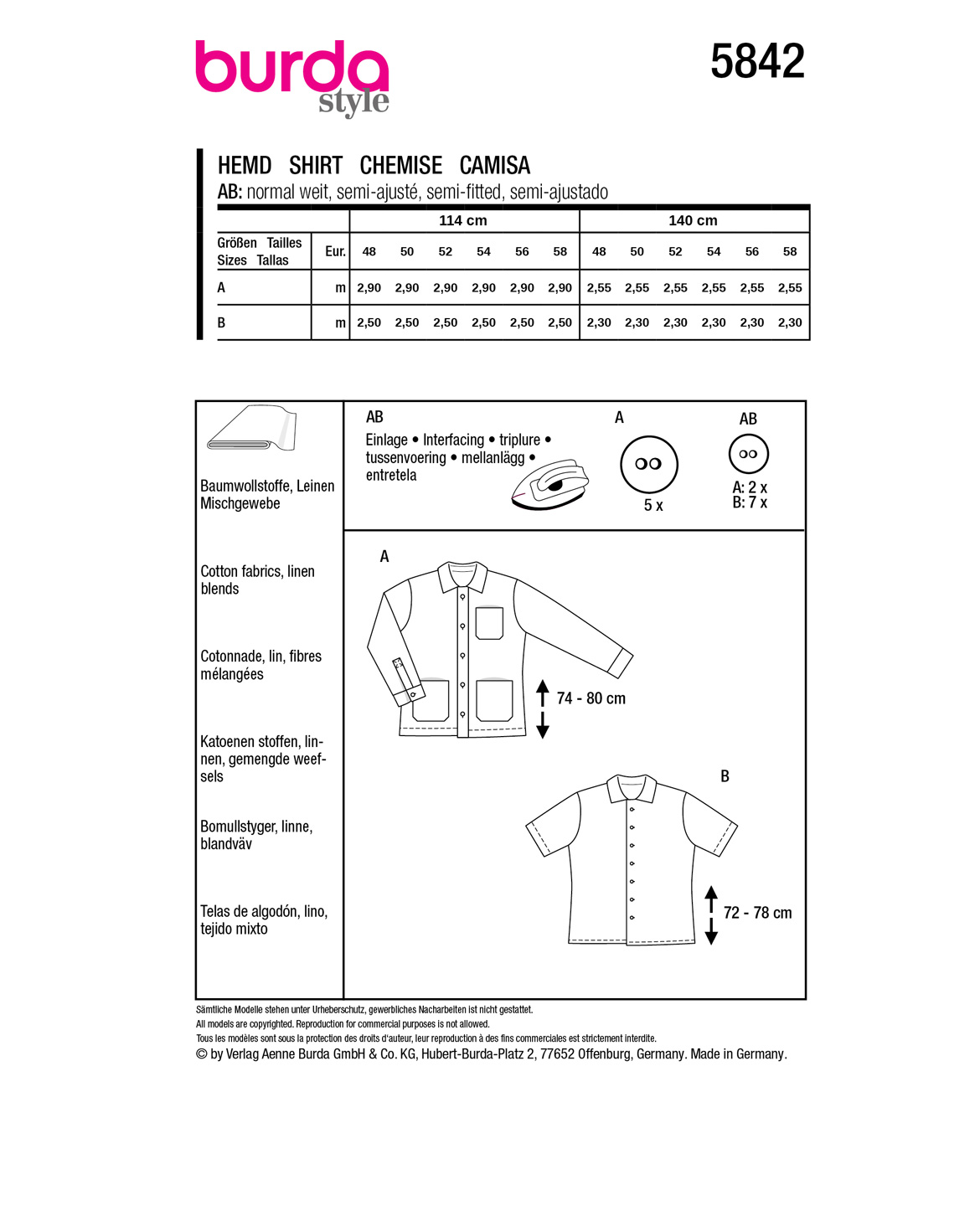 burda Schnittmuster 5842 – Bild 3