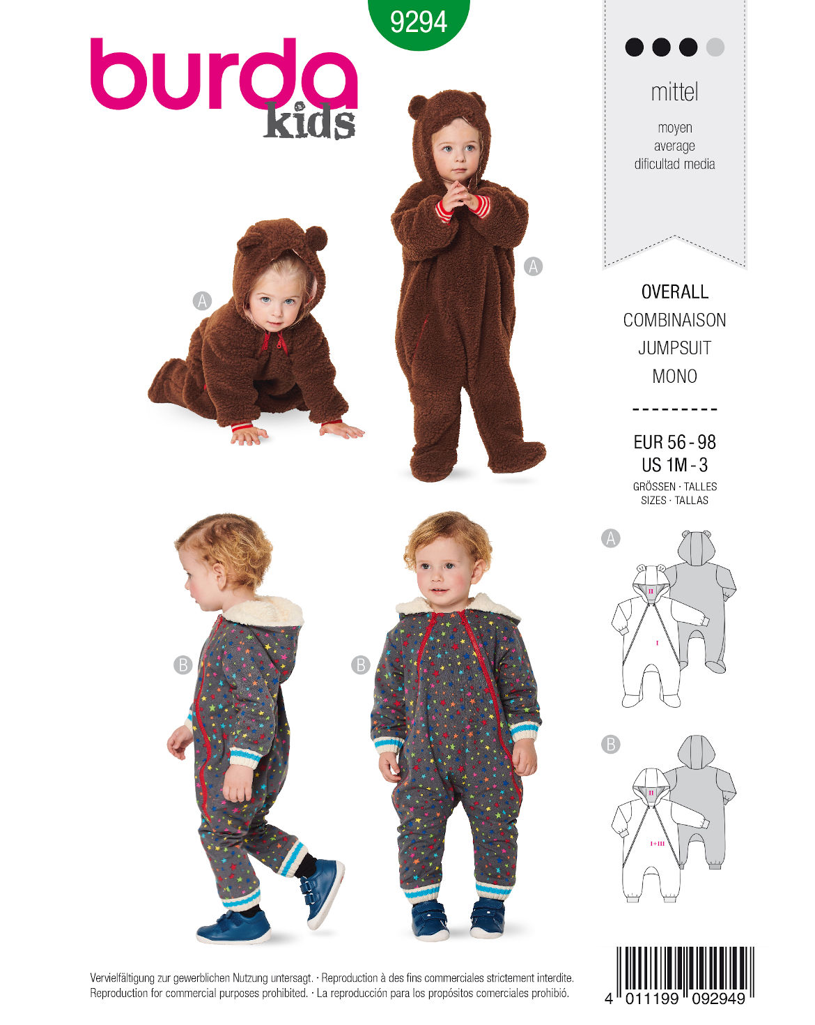 burda Schnittmuster 9294 – Bild 1