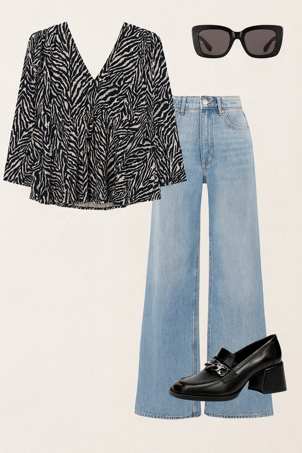 Jersey  Stoff – Zebra Muster - Animal Print 