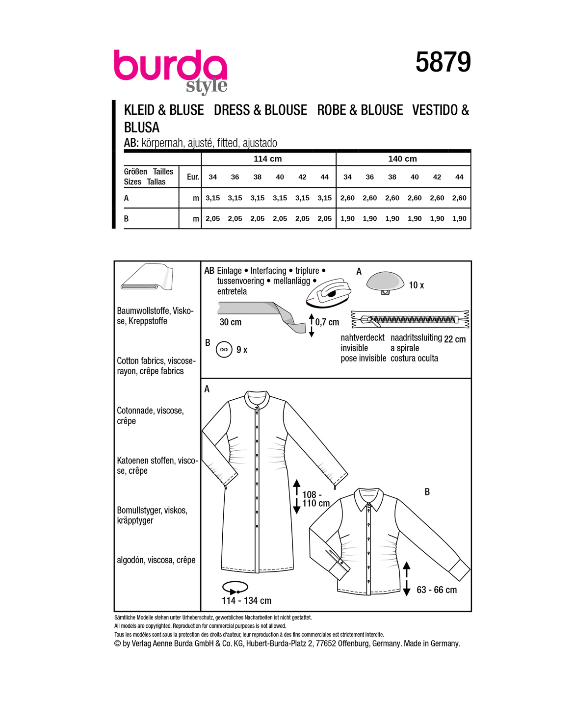 burda Schnittmuster 5879 – Bild 2
