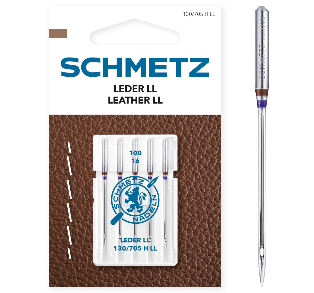 Schmetz Leder-Nadel LL (90/14) | 130/705 H LL – offizielles SCHMETZ Produktfoto