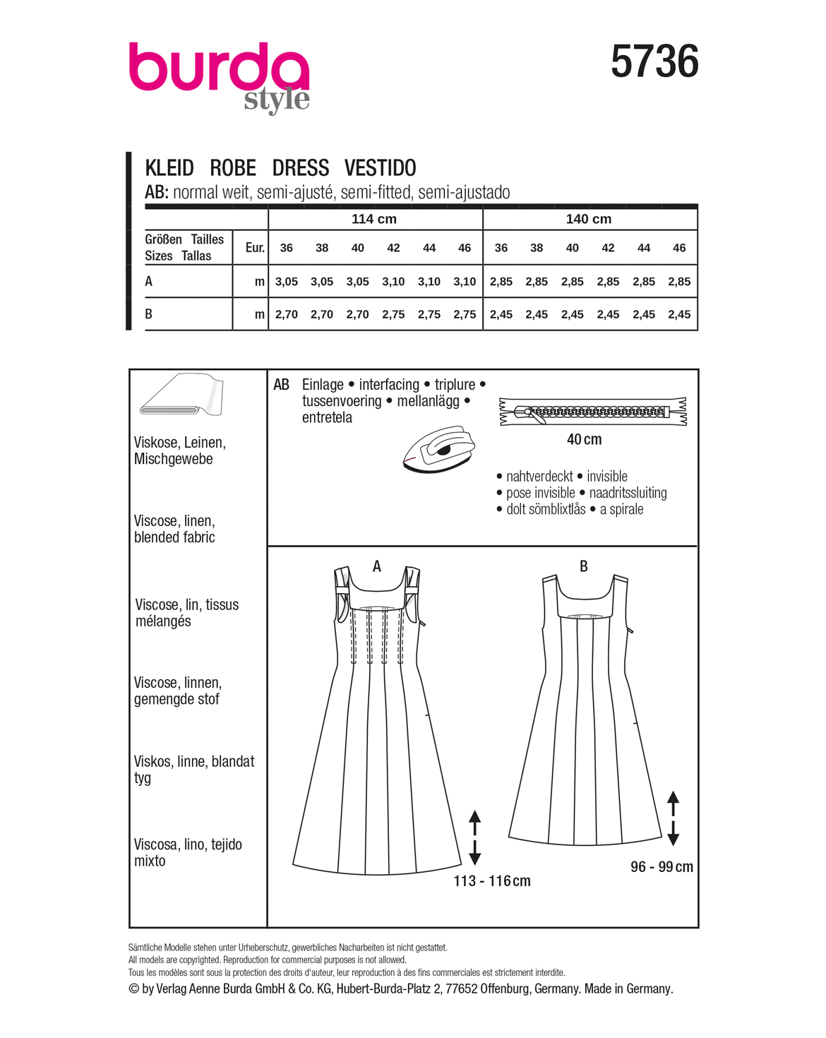 burda Schnittmuster 5736 – Bild 3