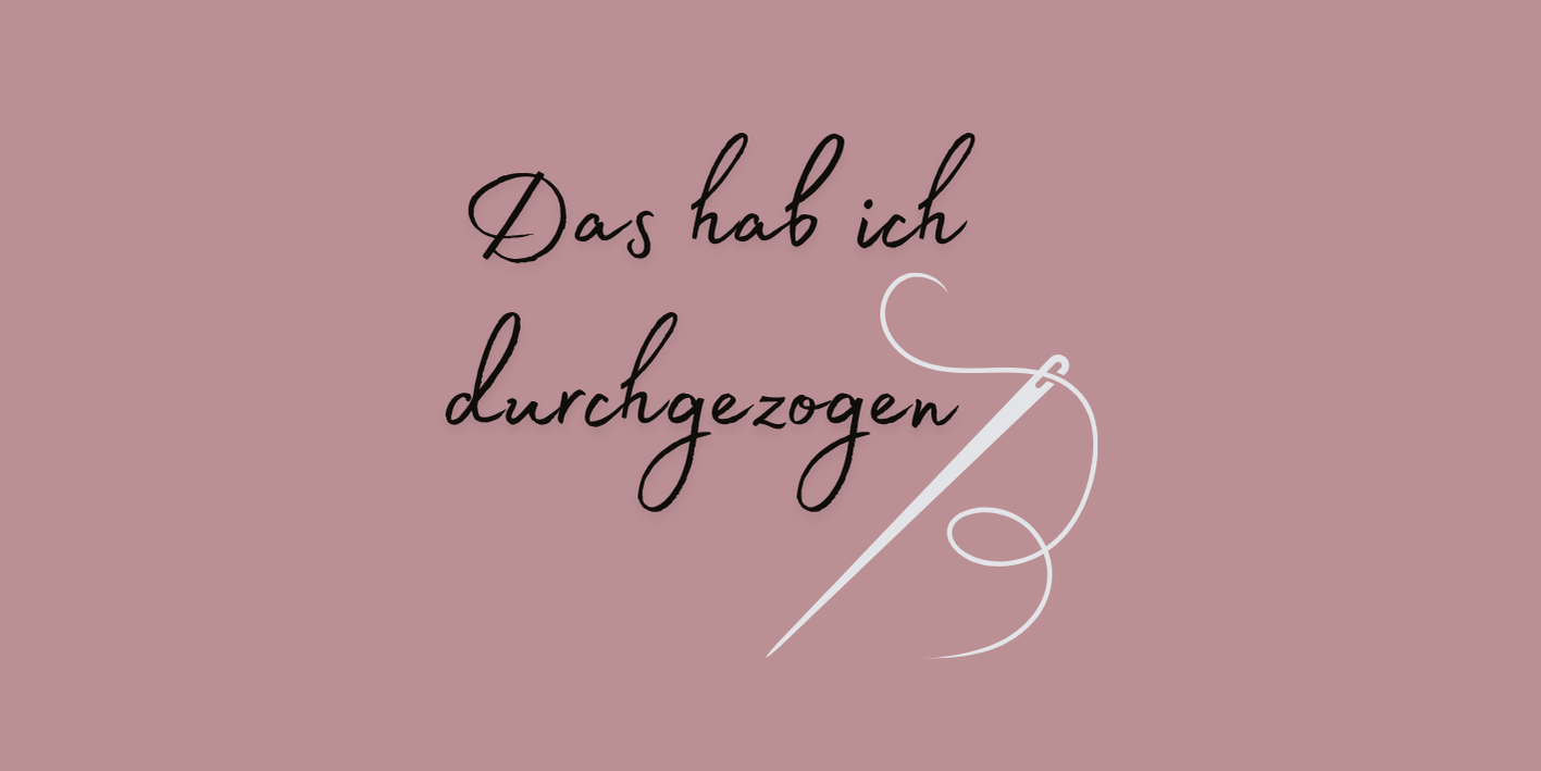 Weblabel Das hab ich durchgezogen – gewebtes Etikett