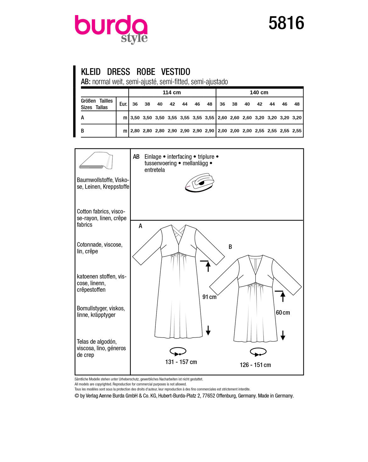 burda Schnittmuster 5816 – Bild 3
