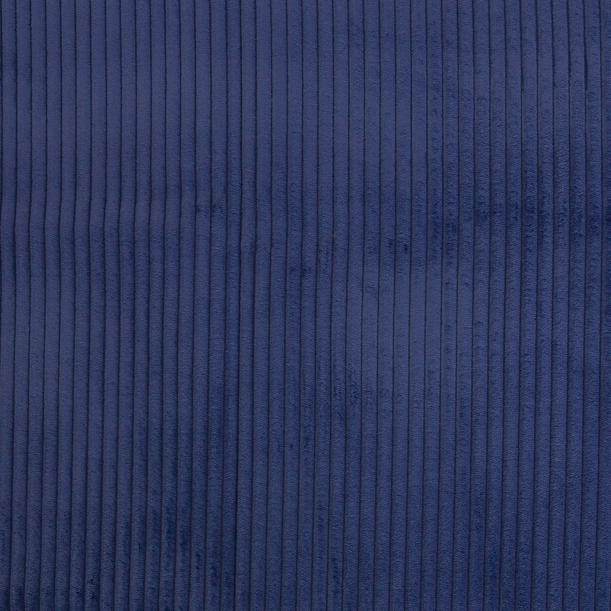 Jumbo Cord Samt Nachtblau – grob gerippter Polyester-Cordsamt