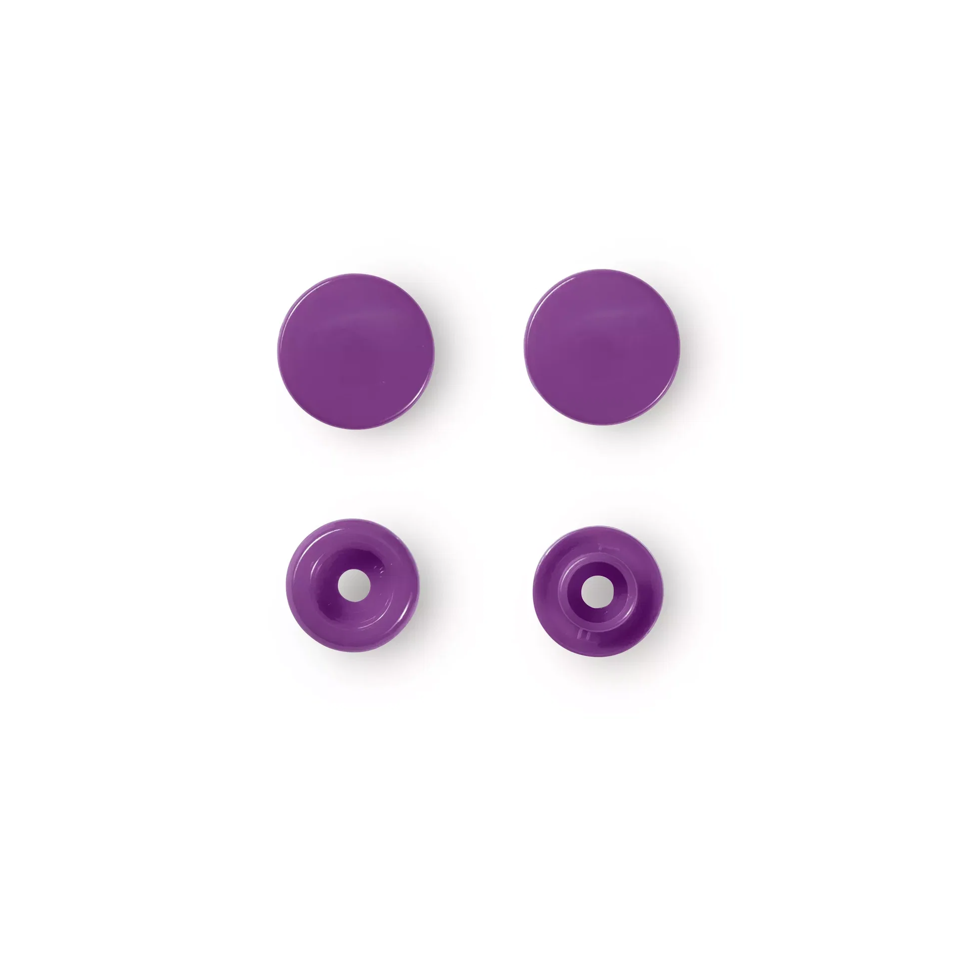 PRYM Nähfrei-Druckknöpfe "Color Snaps" rund 12,4mm lila  393141 – offizielles Prym Produktfoto