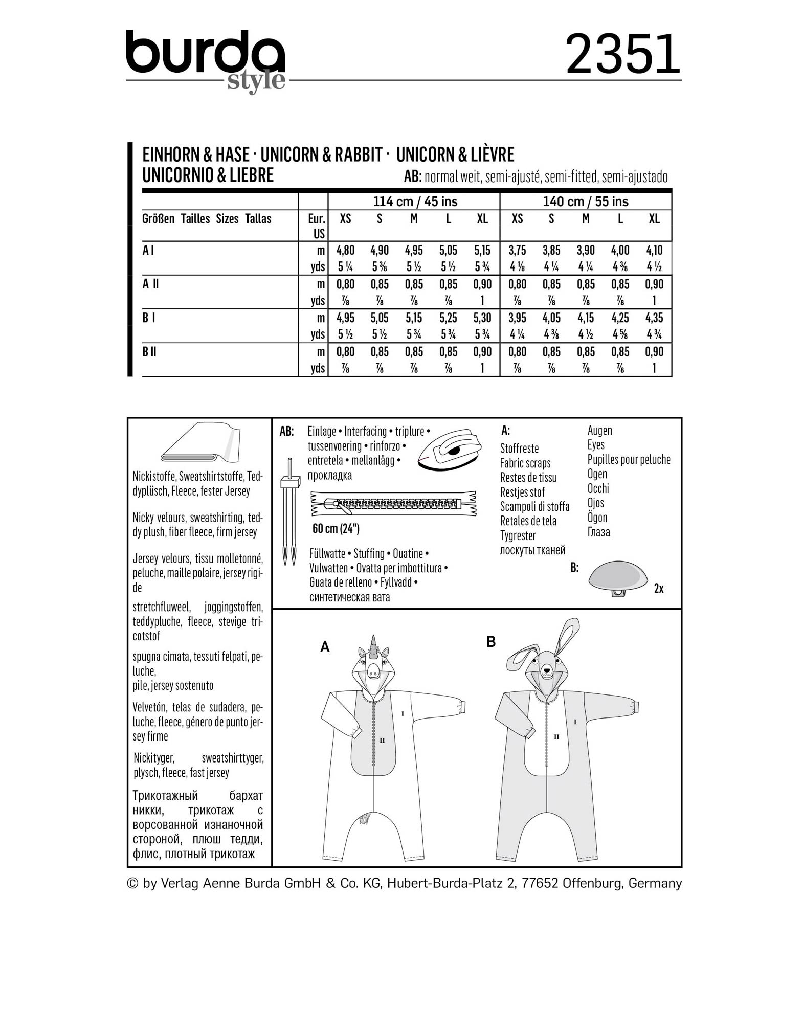 burda Schnittmuster 2351 – Bild 3