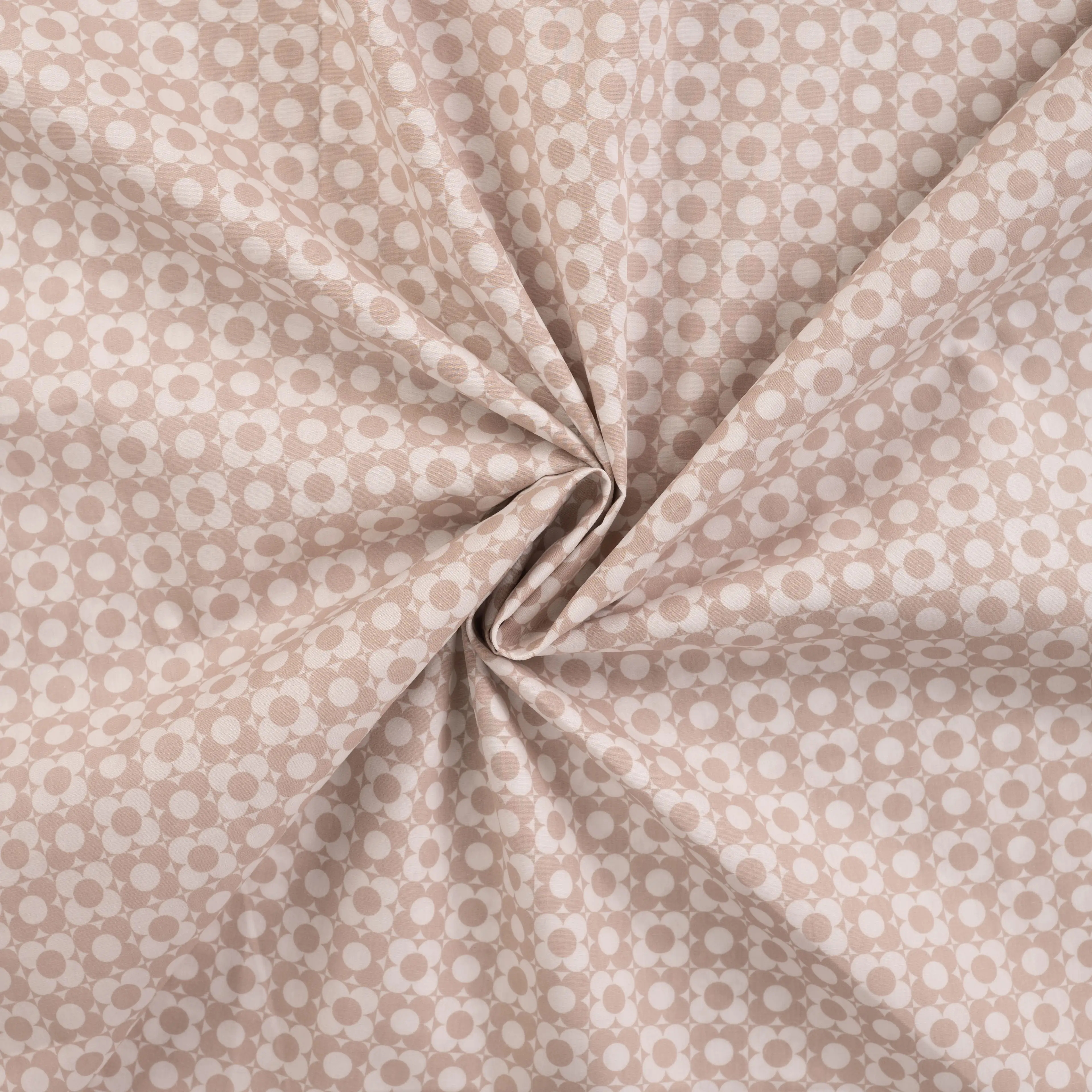 Baumwolle Abstract flower Beige