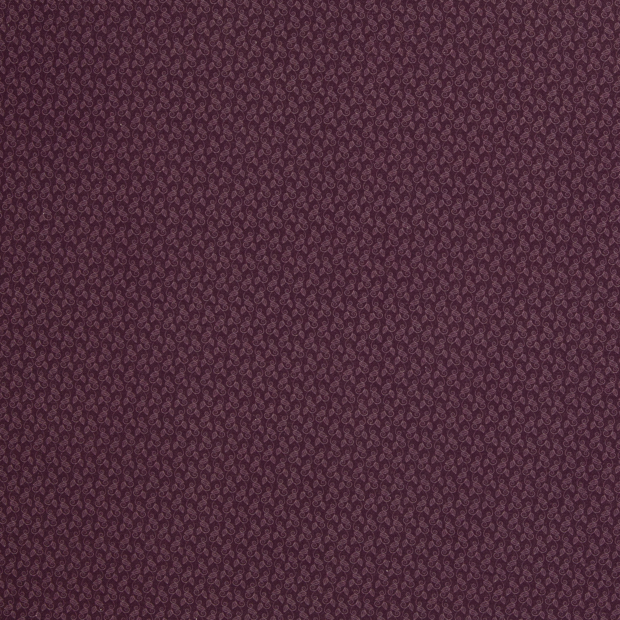Baumwollstoff Blätter Bordeaux