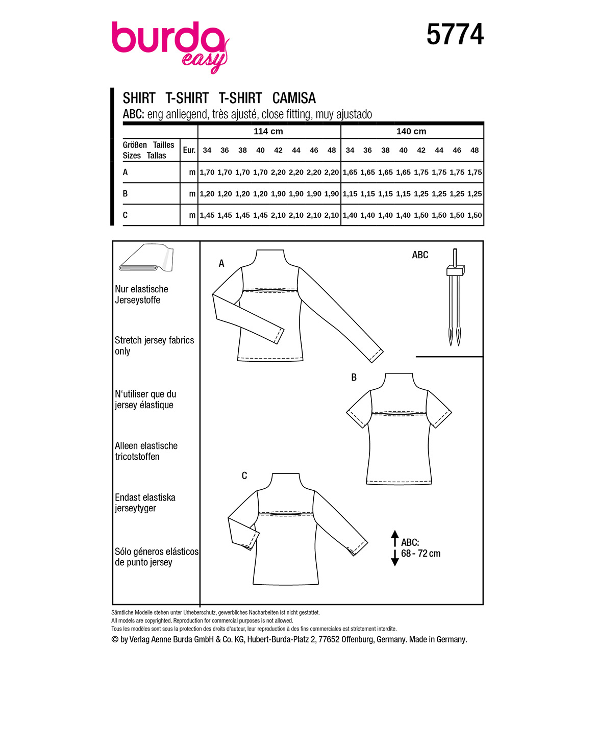 burda Schnittmuster 5774 – Bild 3