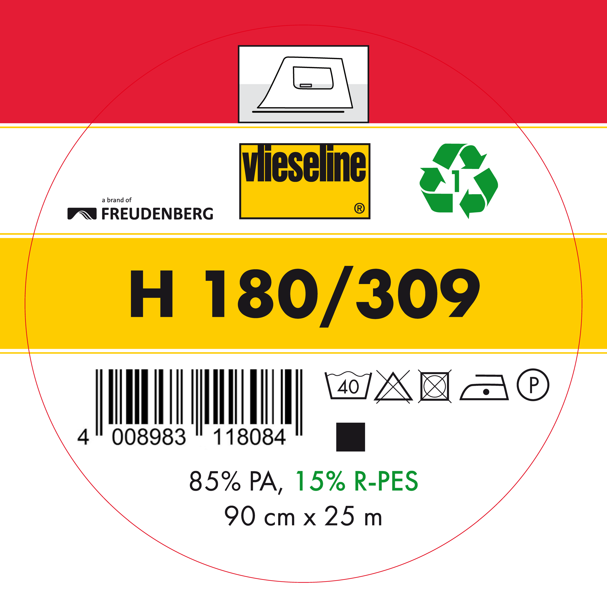 Vlieseline H180 – Original Etikett, EAN 4008983118084