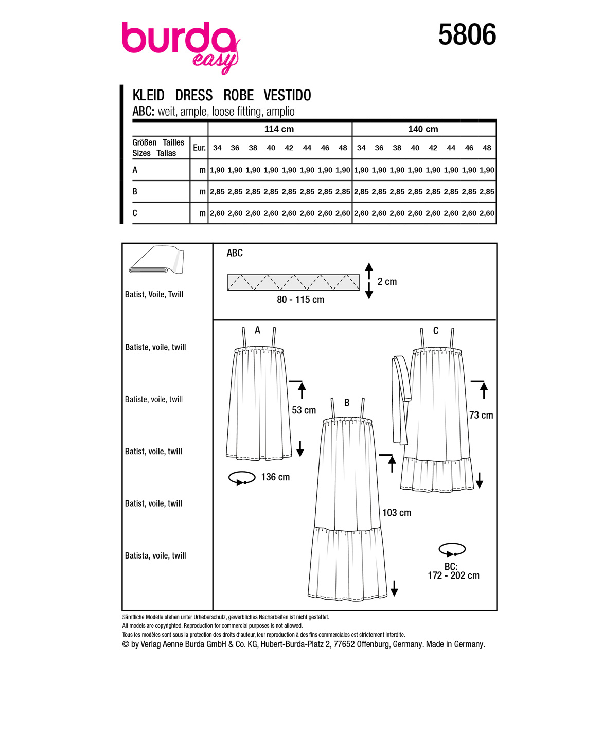 burda Schnittmuster 5806 – Bild 3