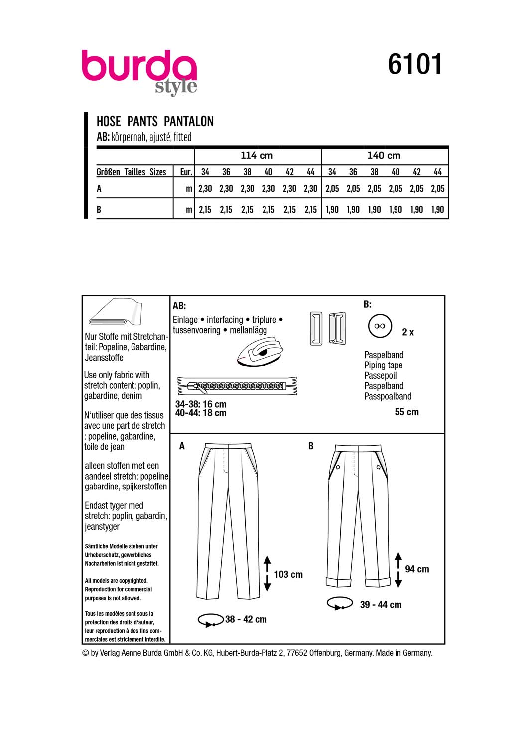 burda Schnittmuster 6101 – Bild 2