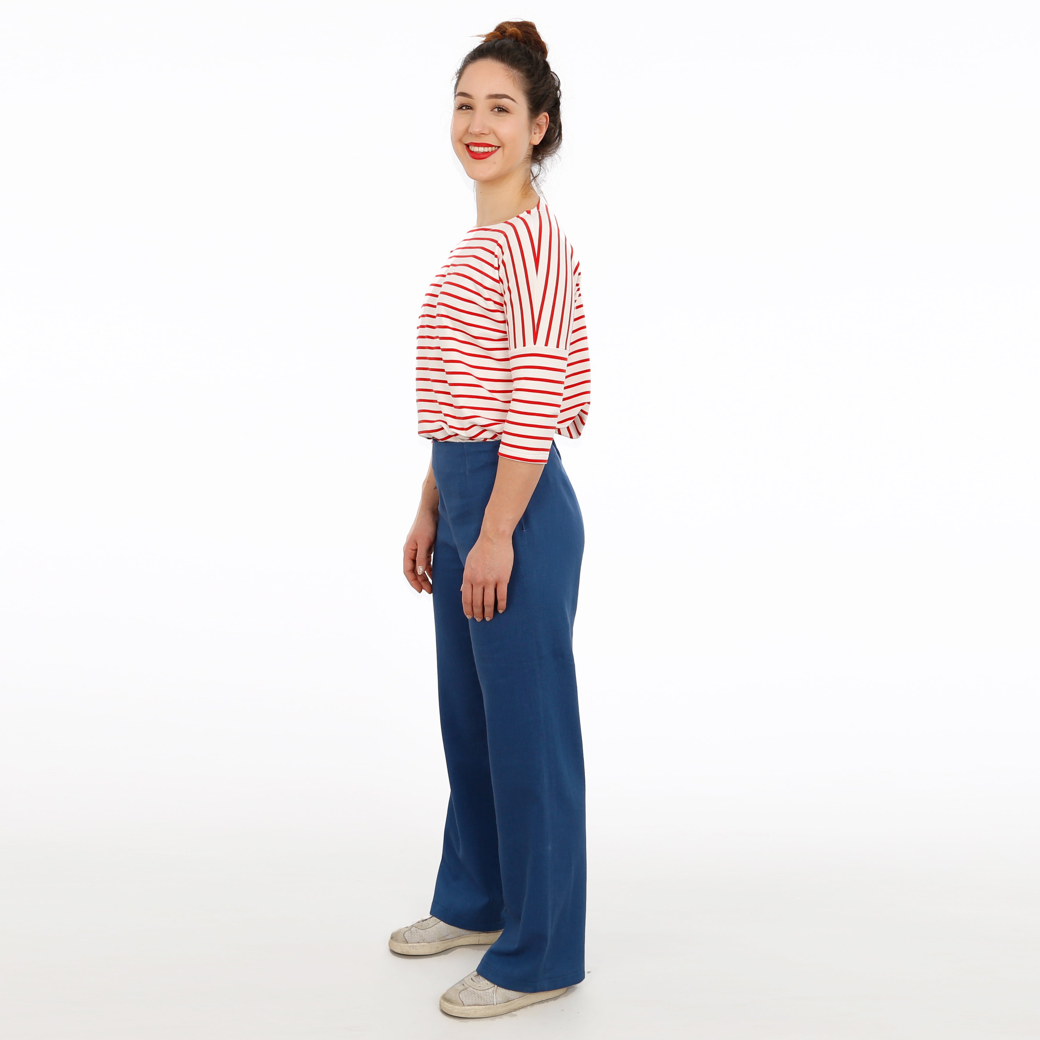 Schnittmuster FRAU ELENA – schlichte High-Waist-Hose mit weitem Bein, STUDIO SCHNITTREIF