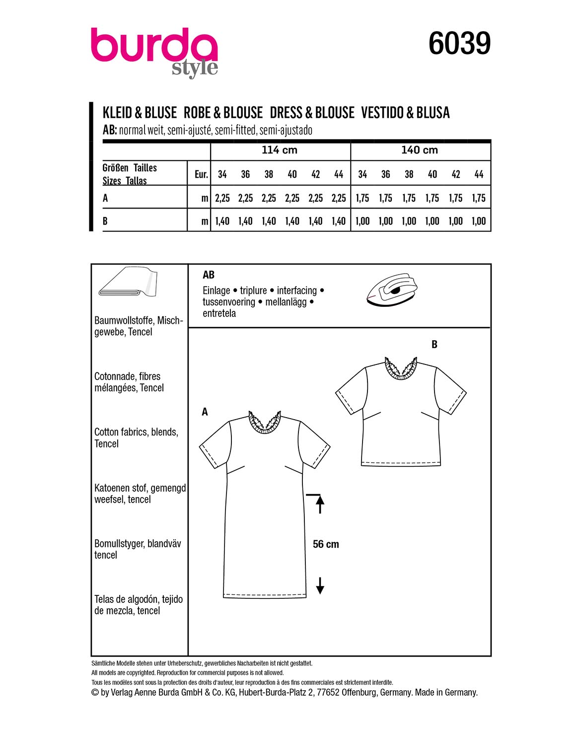 burda Schnittmuster 6039 – Bild 2