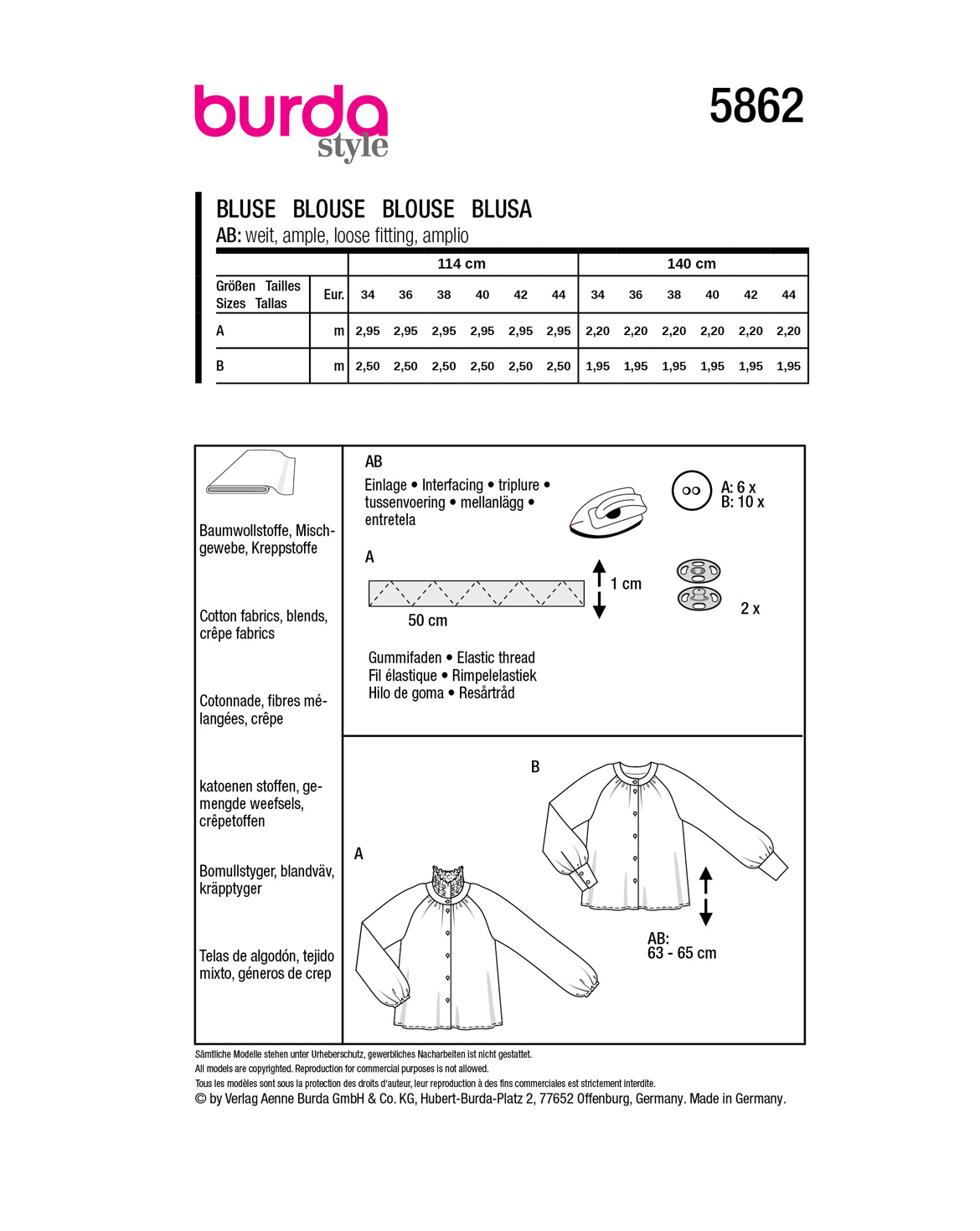 burda Schnittmuster 5862 – Bild 2