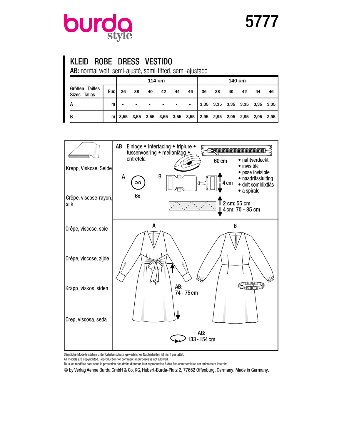 burda Schnittmuster 5777 – Bild 3