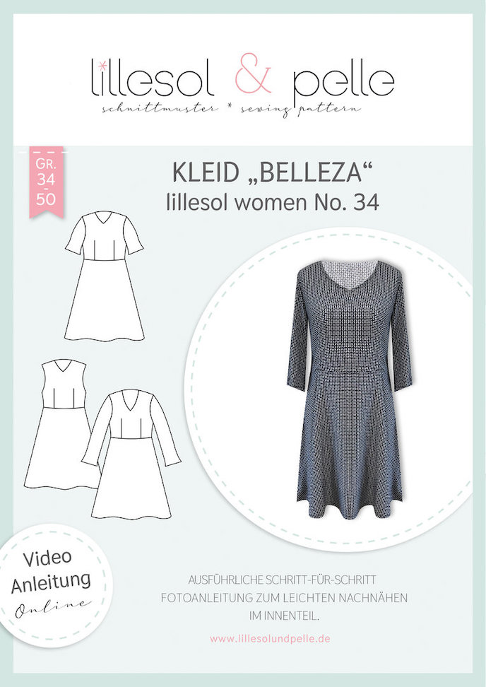 Papierschnittmuster lillesol women No.34 Kleid Belleza