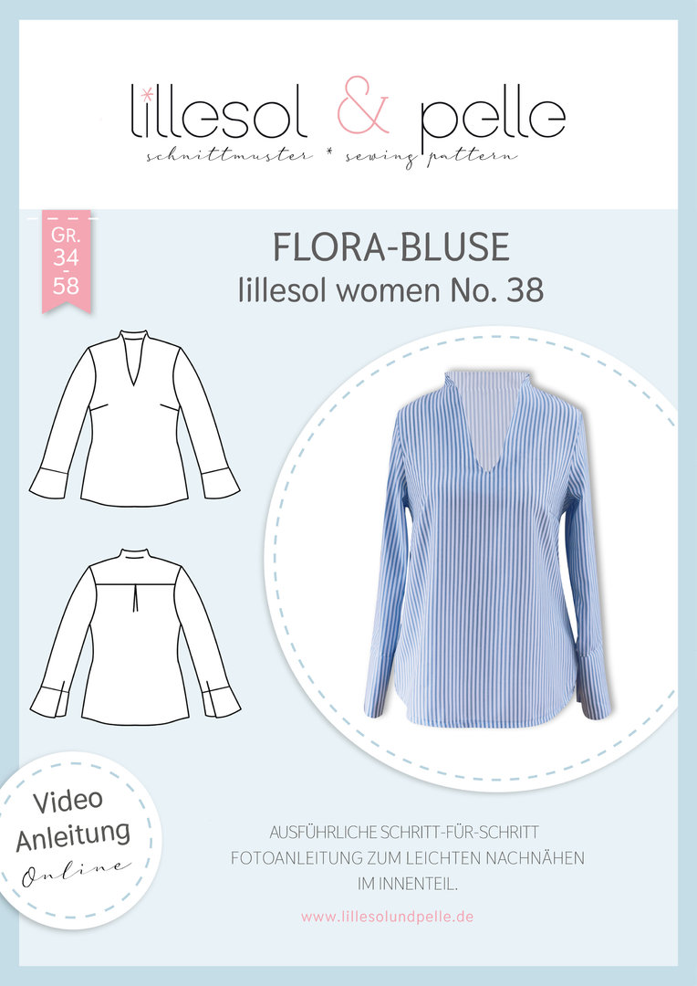 Papierschnittmuster lillesol women No.38 Flora-Bluse