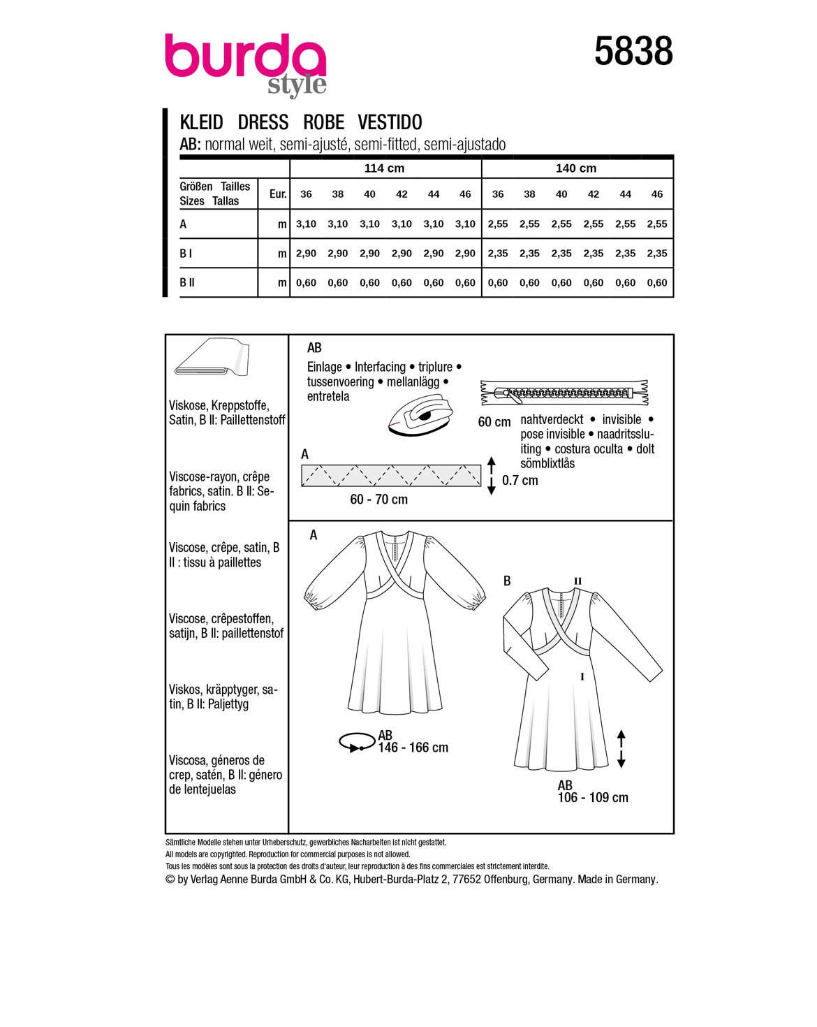 burda Schnittmuster 5838 – Bild 3