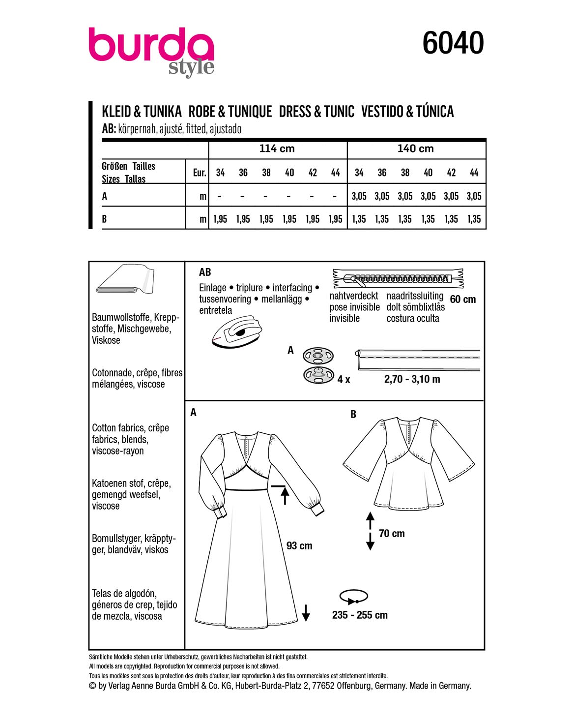 burda Schnittmuster 6040 – Bild 2