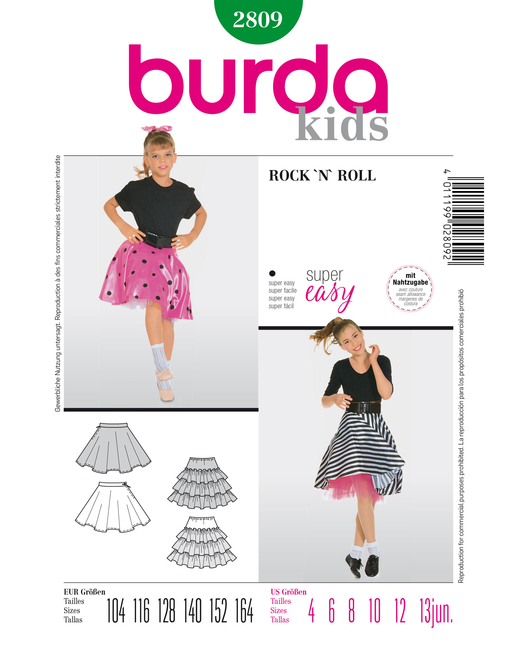 burda Schnittmuster 2809 – Bild 1