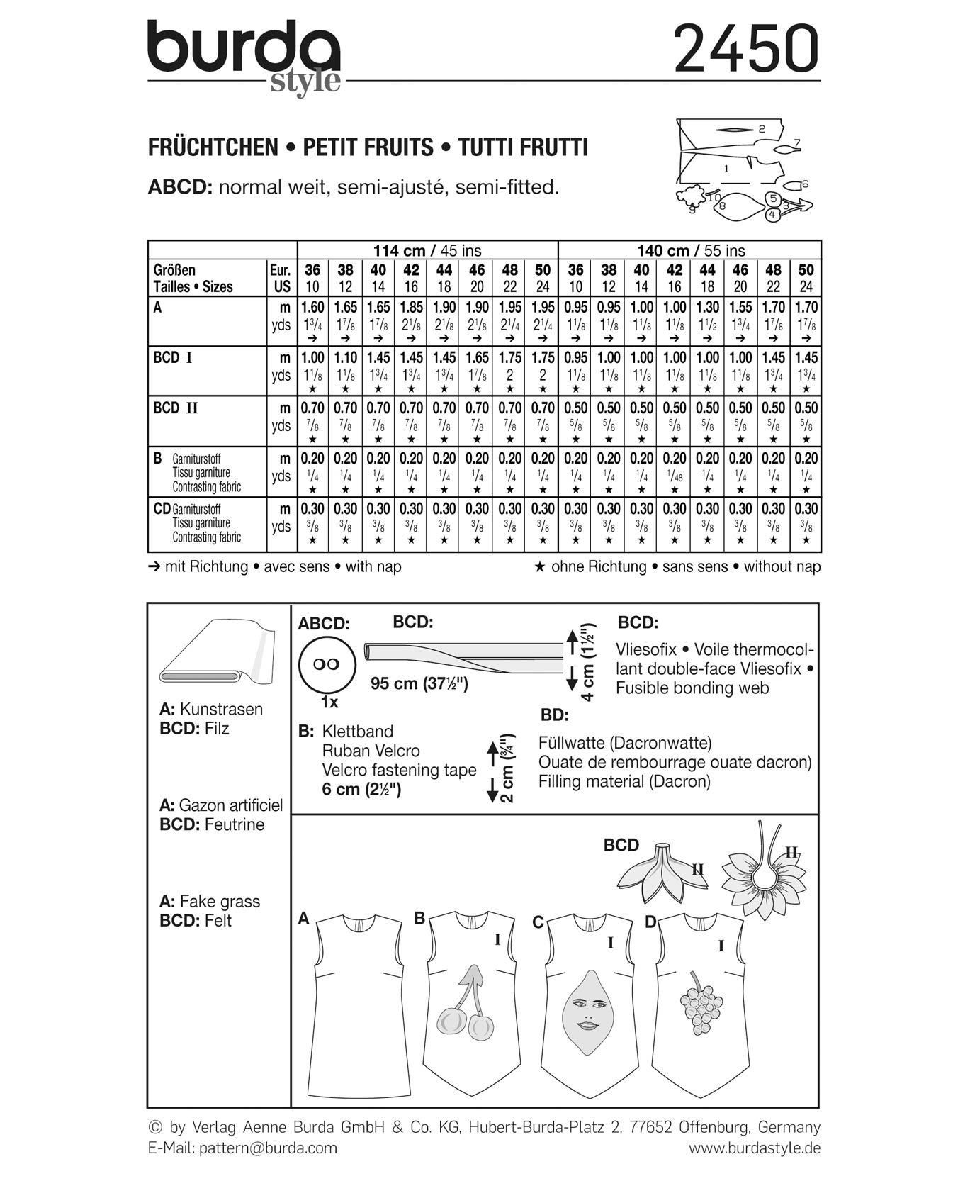 burda Schnittmuster 2450 – Bild 3