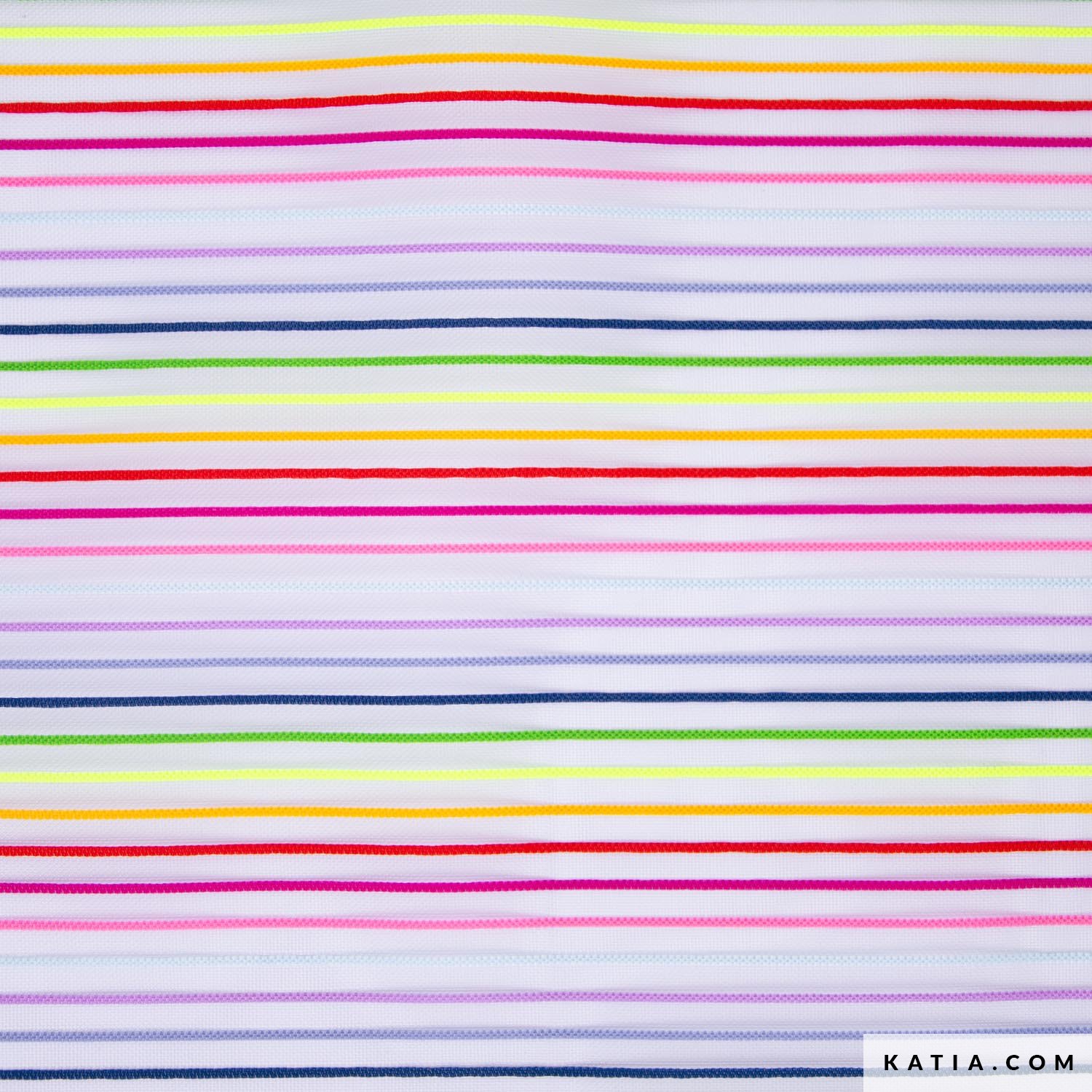 Netzstoff Multicolour Streifen Transparent
