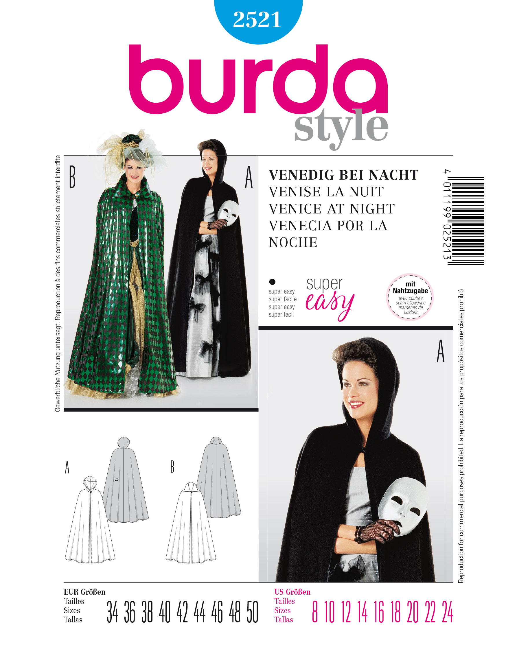 burda Schnittmuster 2521 – Bild 1