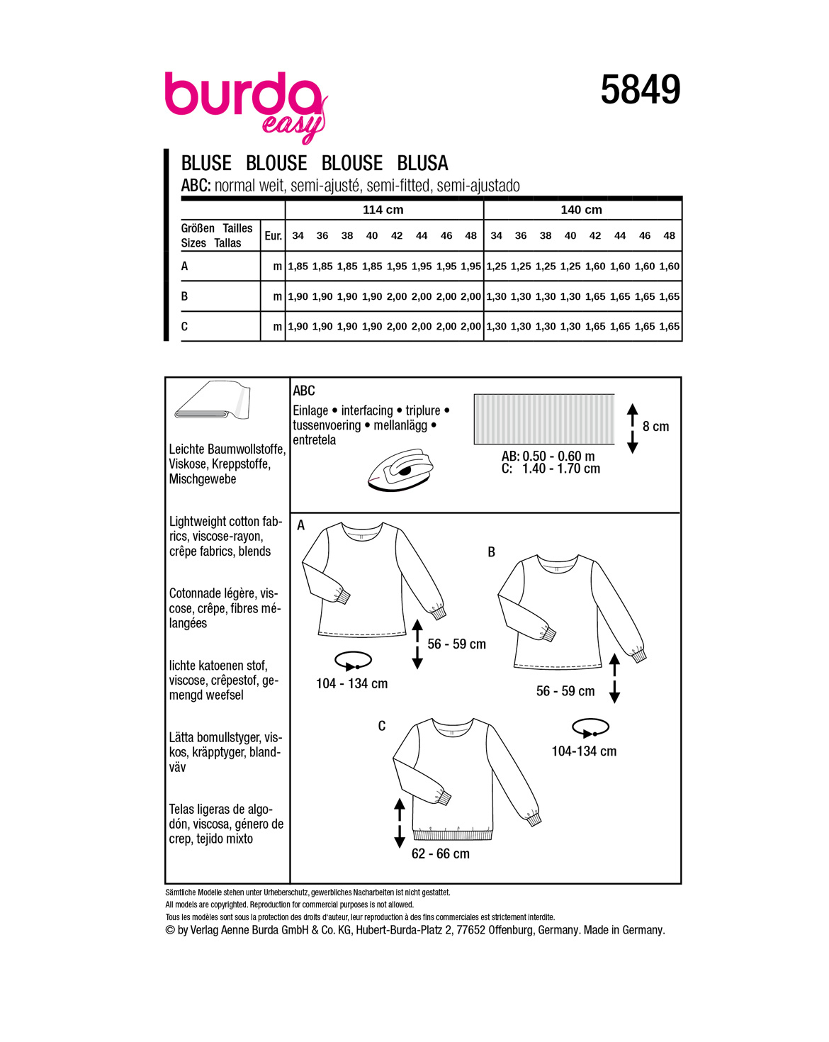 burda Schnittmuster 5849 – Bild 2