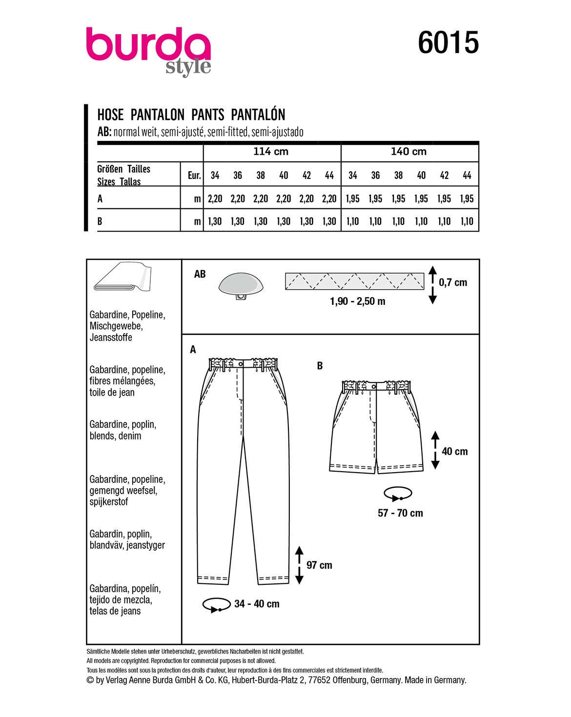 burda Schnittmuster 6015 – Bild 2