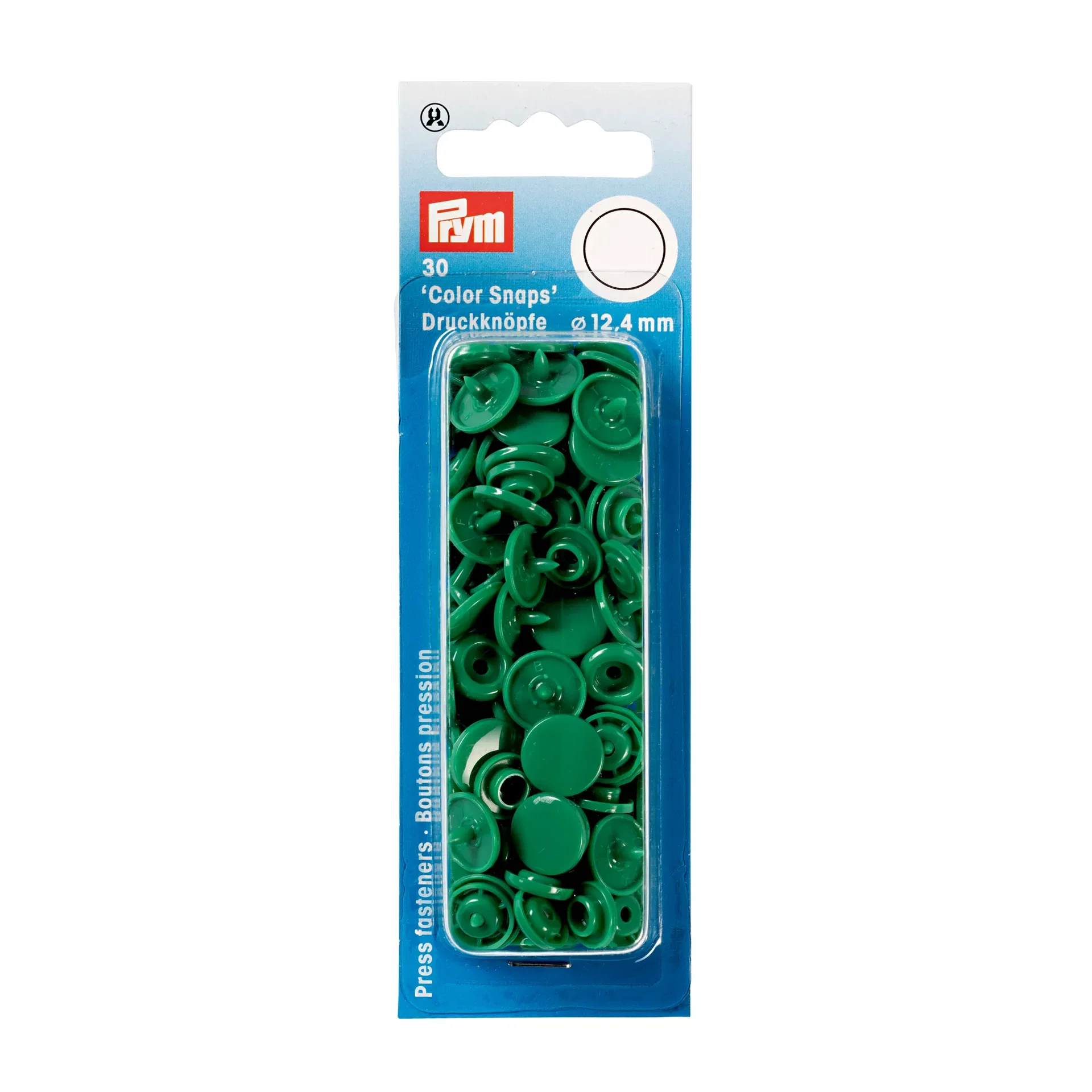 PRYM Nähfrei-Druckknöpfe "Color Snaps" rund 12,4mm gras  393151 – offizielles Prym Produktfoto