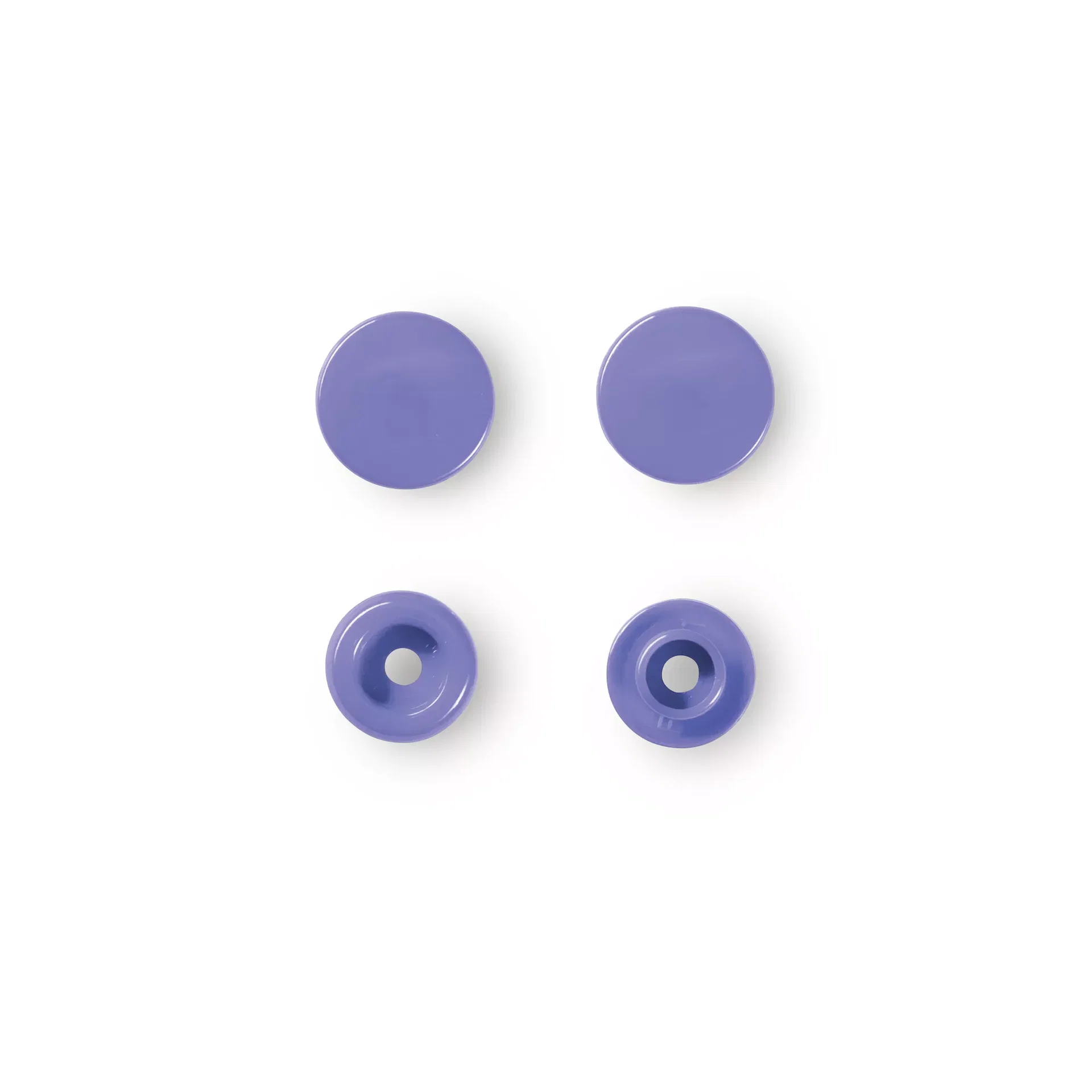 PRYM Nähfrei-Druckknöpfe "Color Snaps" rund 12,4mm flieder  393128 – offizielles Prym Produktfoto