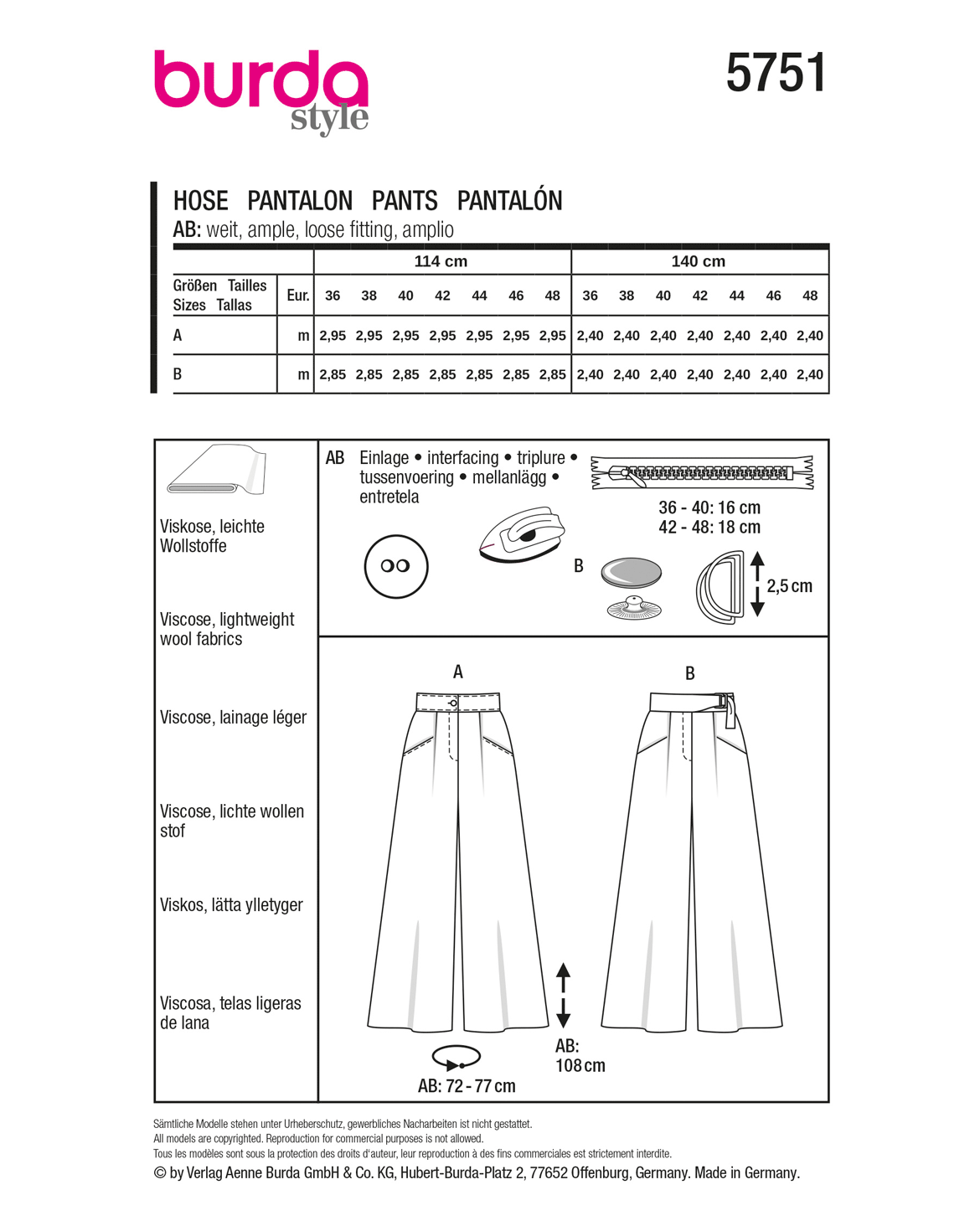 burda Schnittmuster 5751 – Bild 3