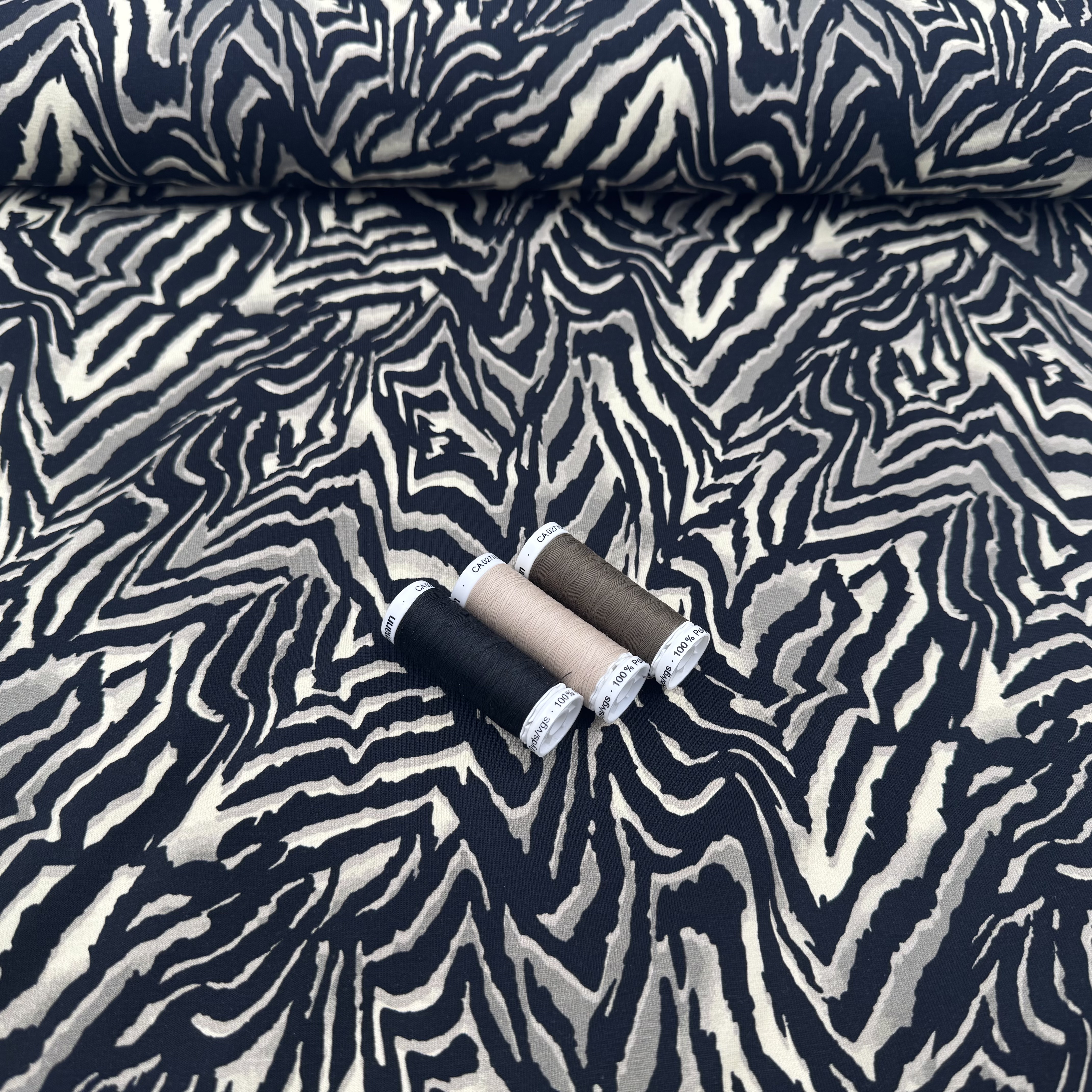 Jersey  Stoff – Zebra Muster - Animal Print 