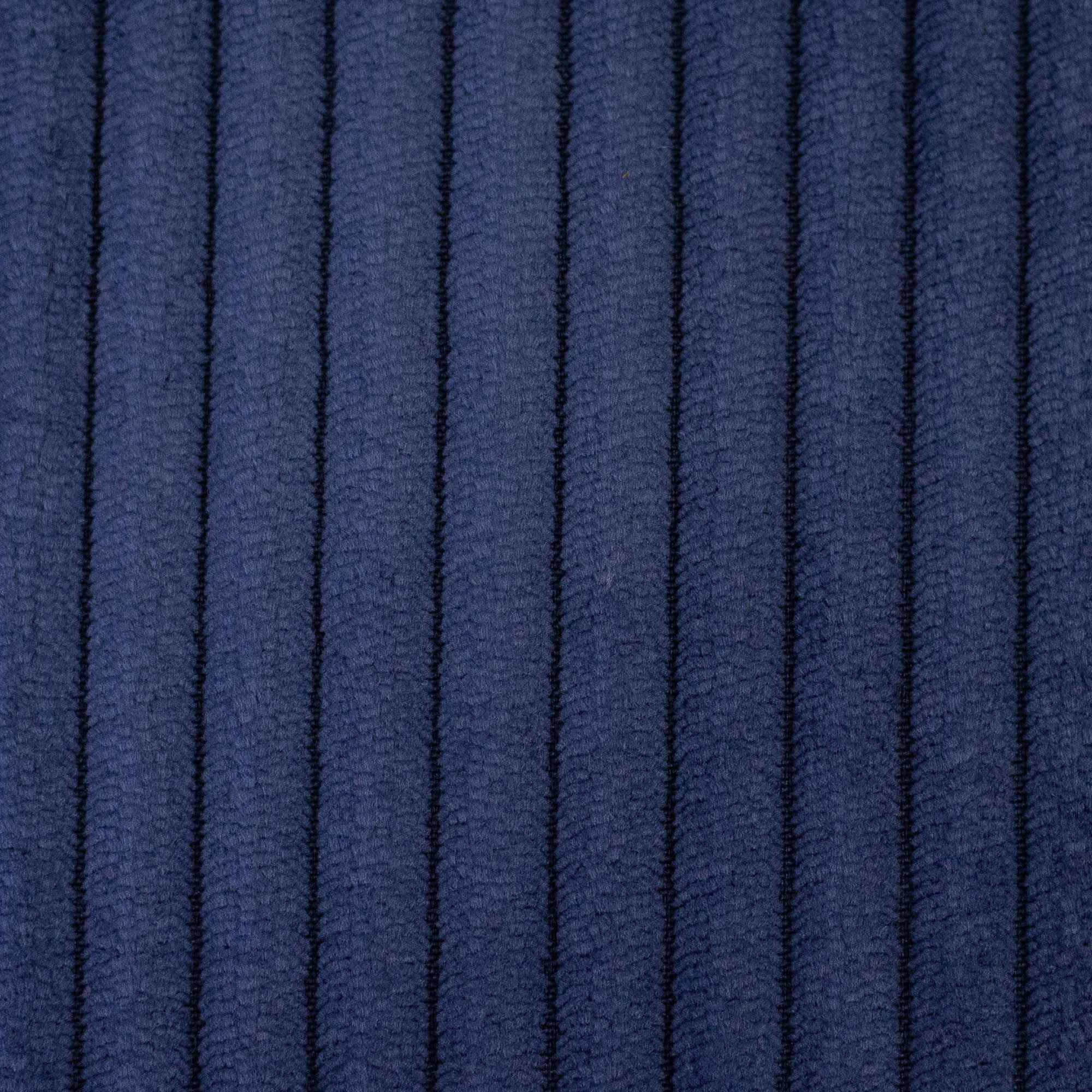 Jumbo Cord Samt Nachtblau – grob gerippter Polyester-Cordsamt