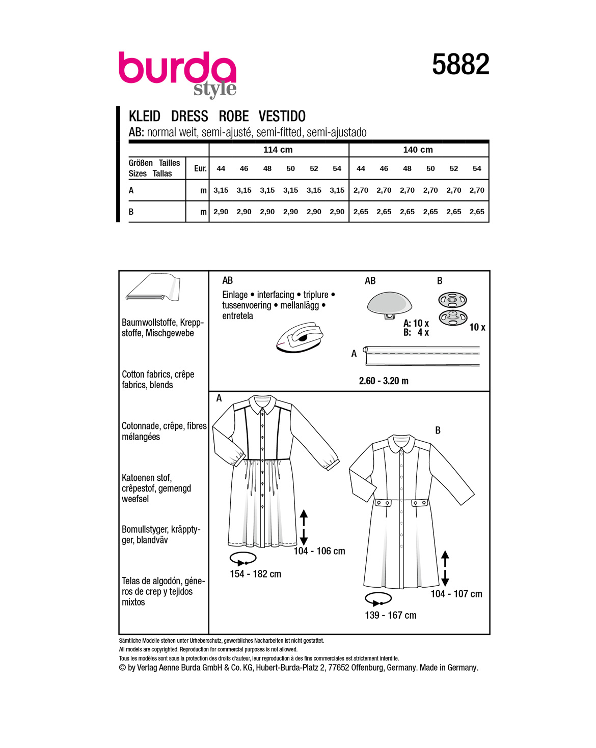 burda Schnittmuster 5882 – Bild 2