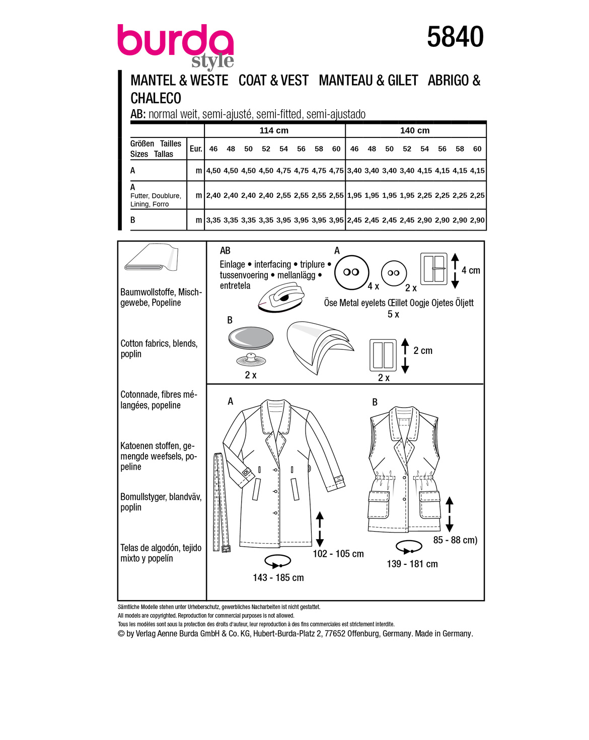 burda Schnittmuster 5840 – Bild 3