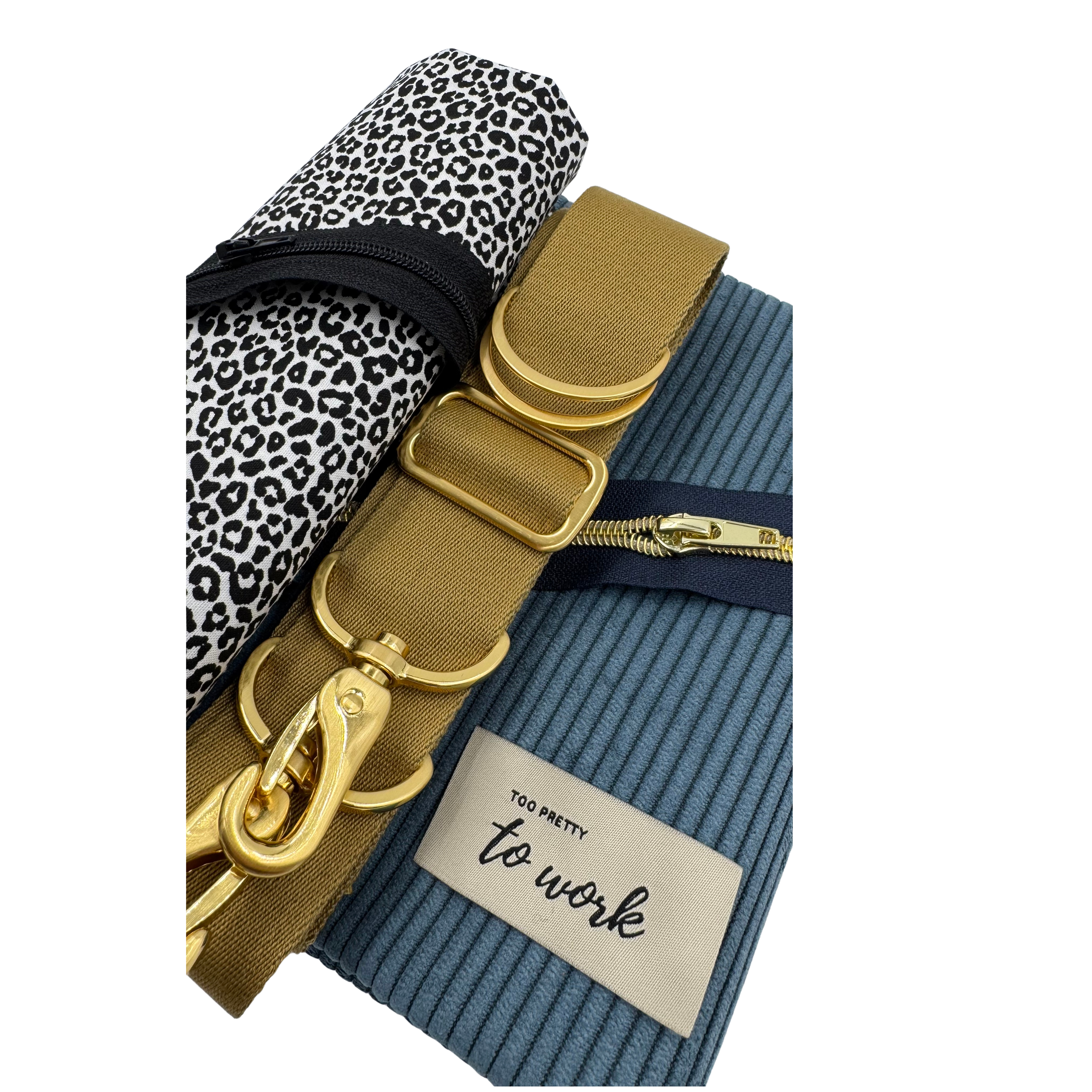 Nähpaket Tasche "MeLuna" aus Cord & Leo Gold 