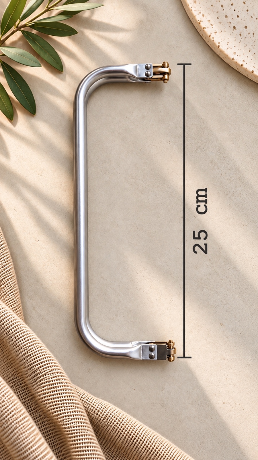Schnappverschluss Alu 25 cm – Federverschluss aus Aluminium für Taschen