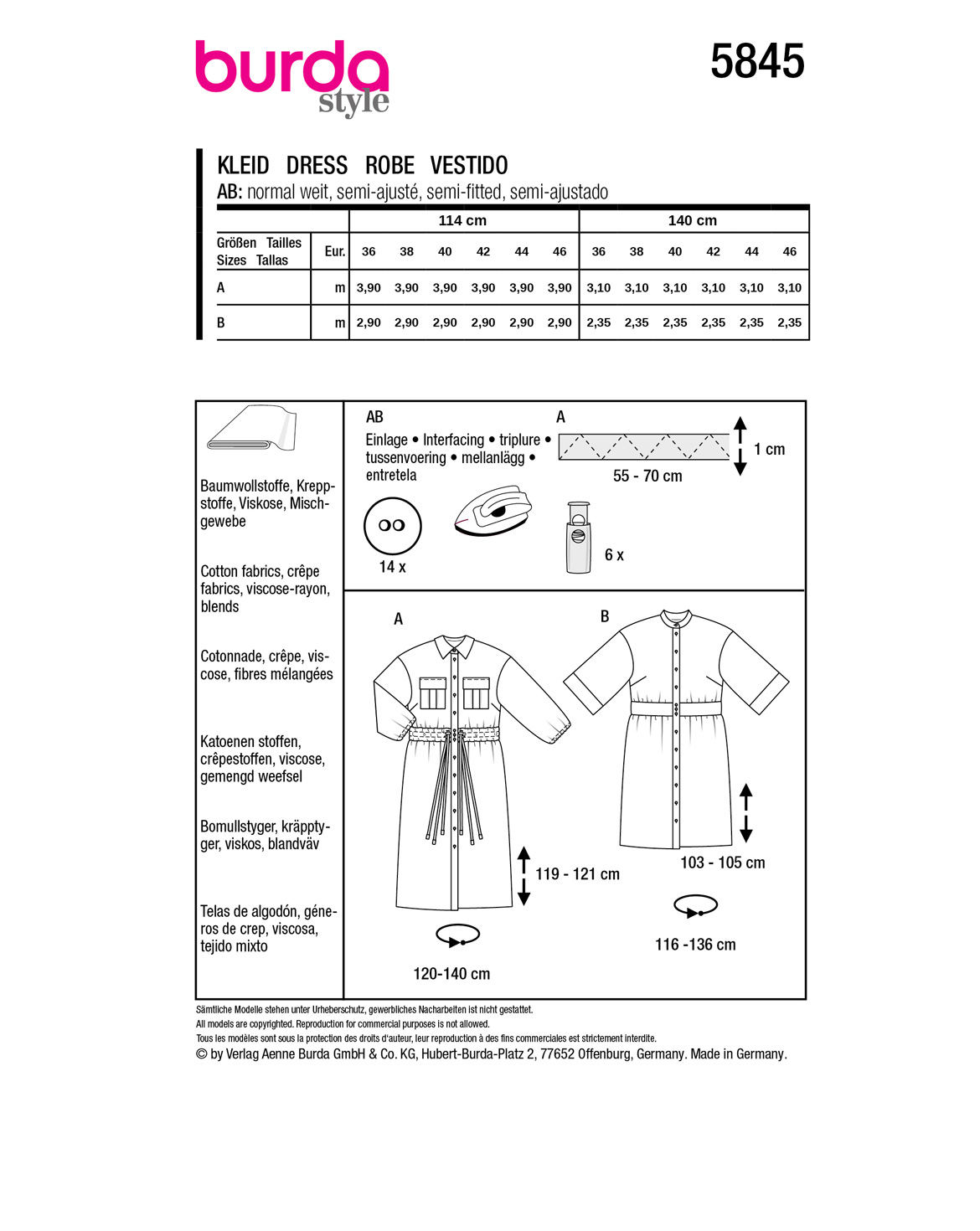 burda Schnittmuster 5845 – Bild 3