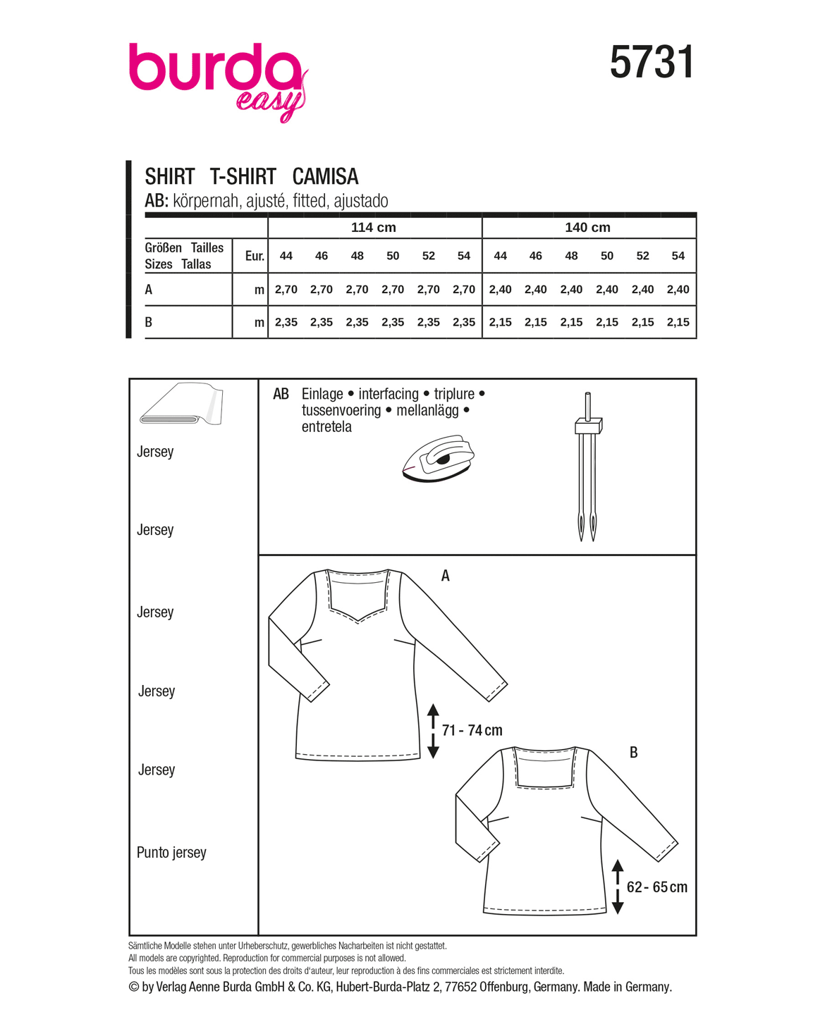 burda Schnittmuster 5731 – Bild 3