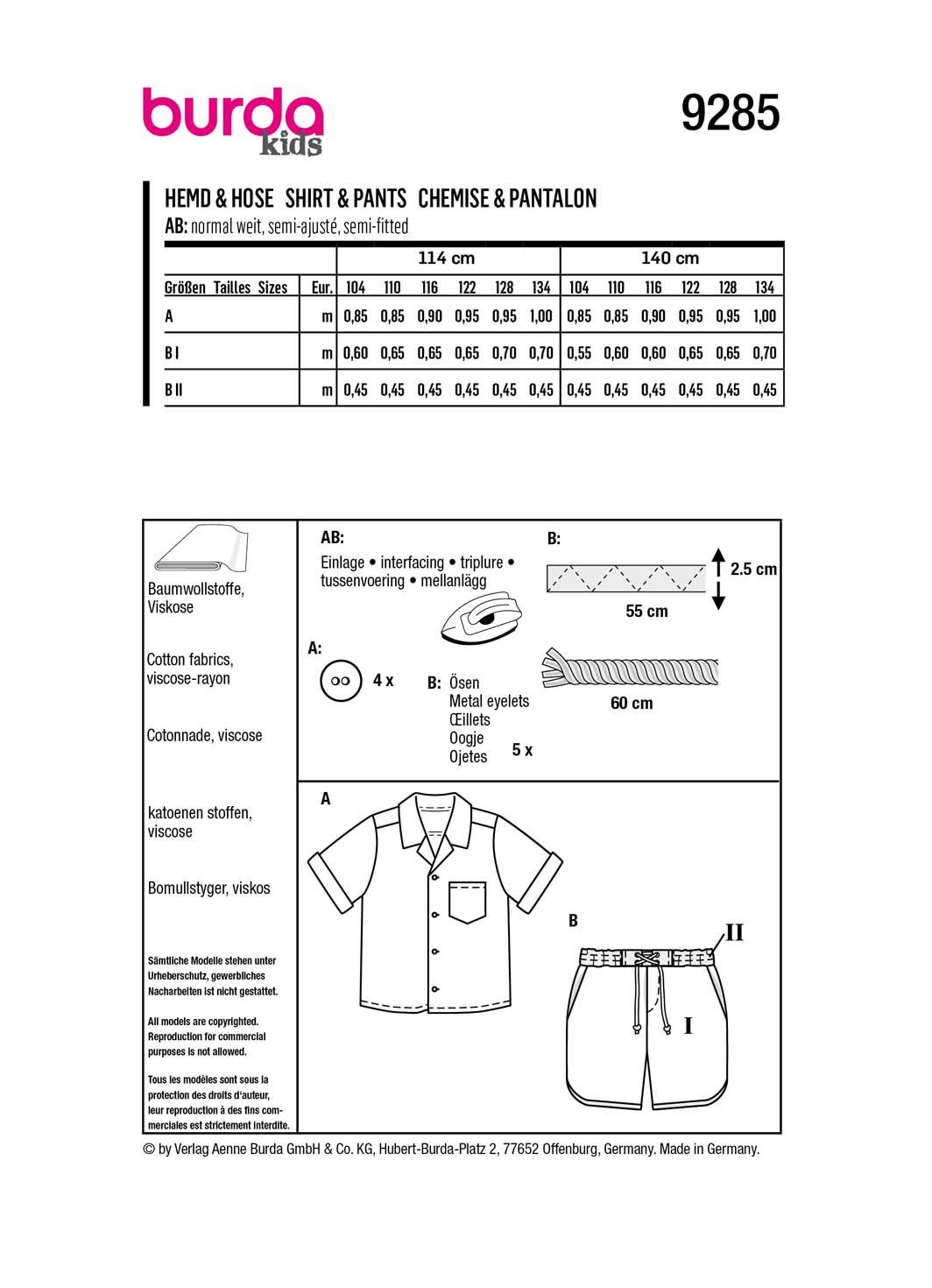 burda Schnittmuster 9285 – Bild 2