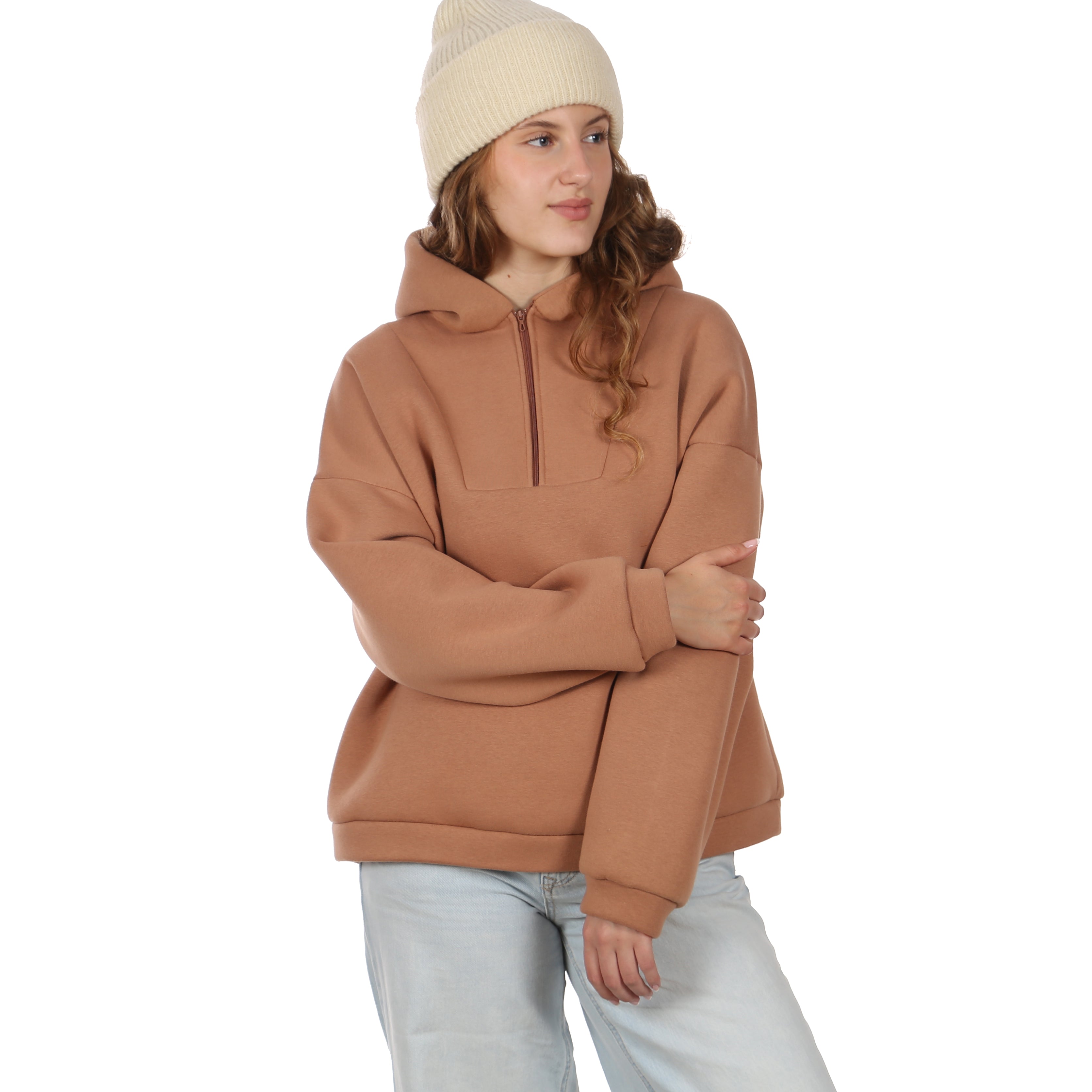 Schnittmuster FRAU YUTTA – extra-oversized Hoodie mit Reißverschluss, STUDIO SCHNITTREIF