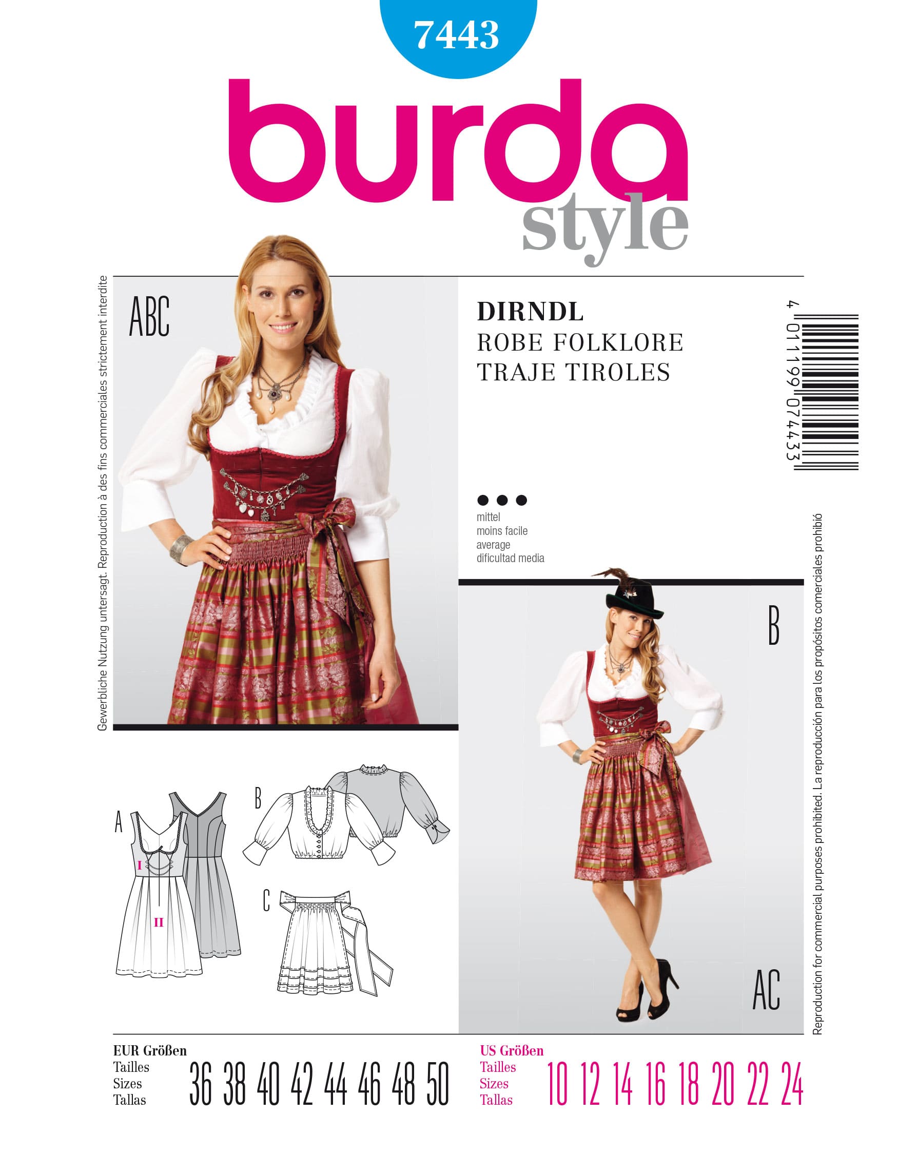 burda Schnittmuster 7443 – Bild 2