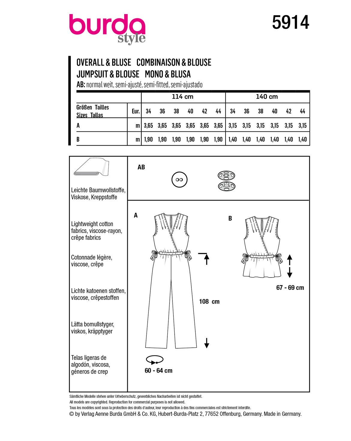 burda Schnittmuster 5914 – Bild 2